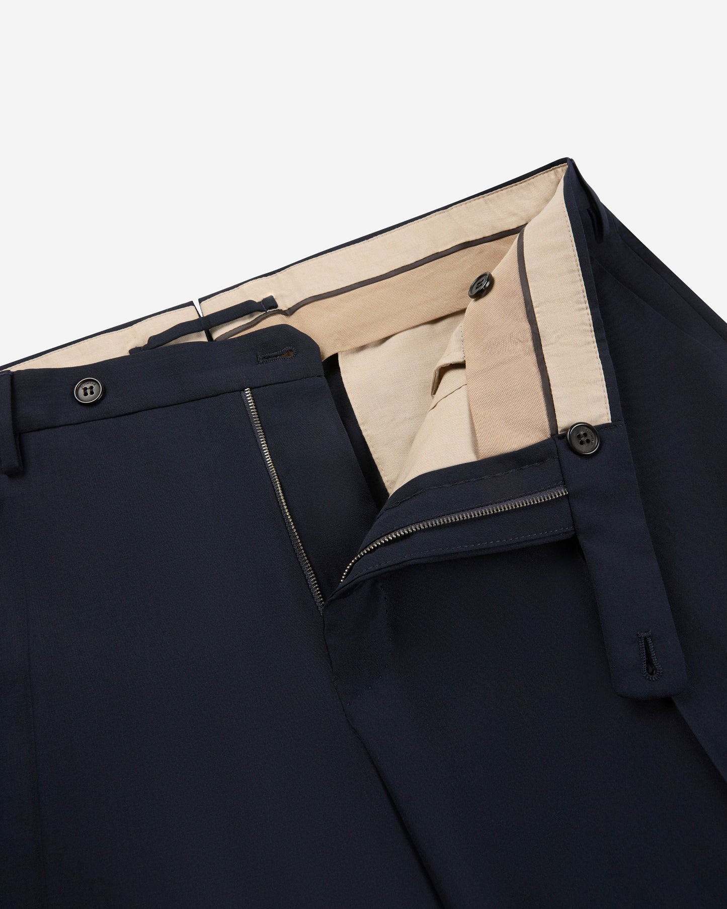 Slim fit tropical wool trousers