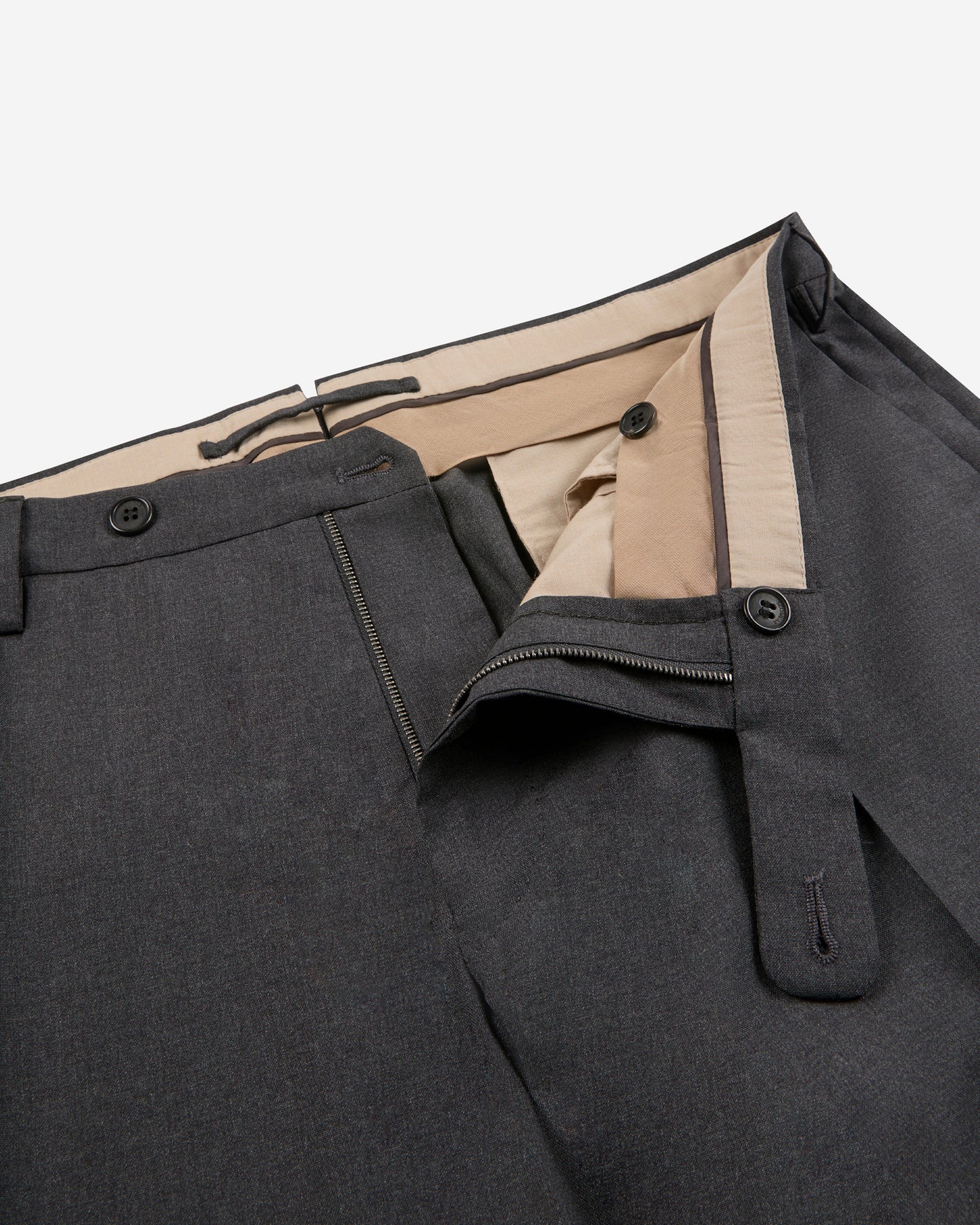 Slim fit tropical wool trousers