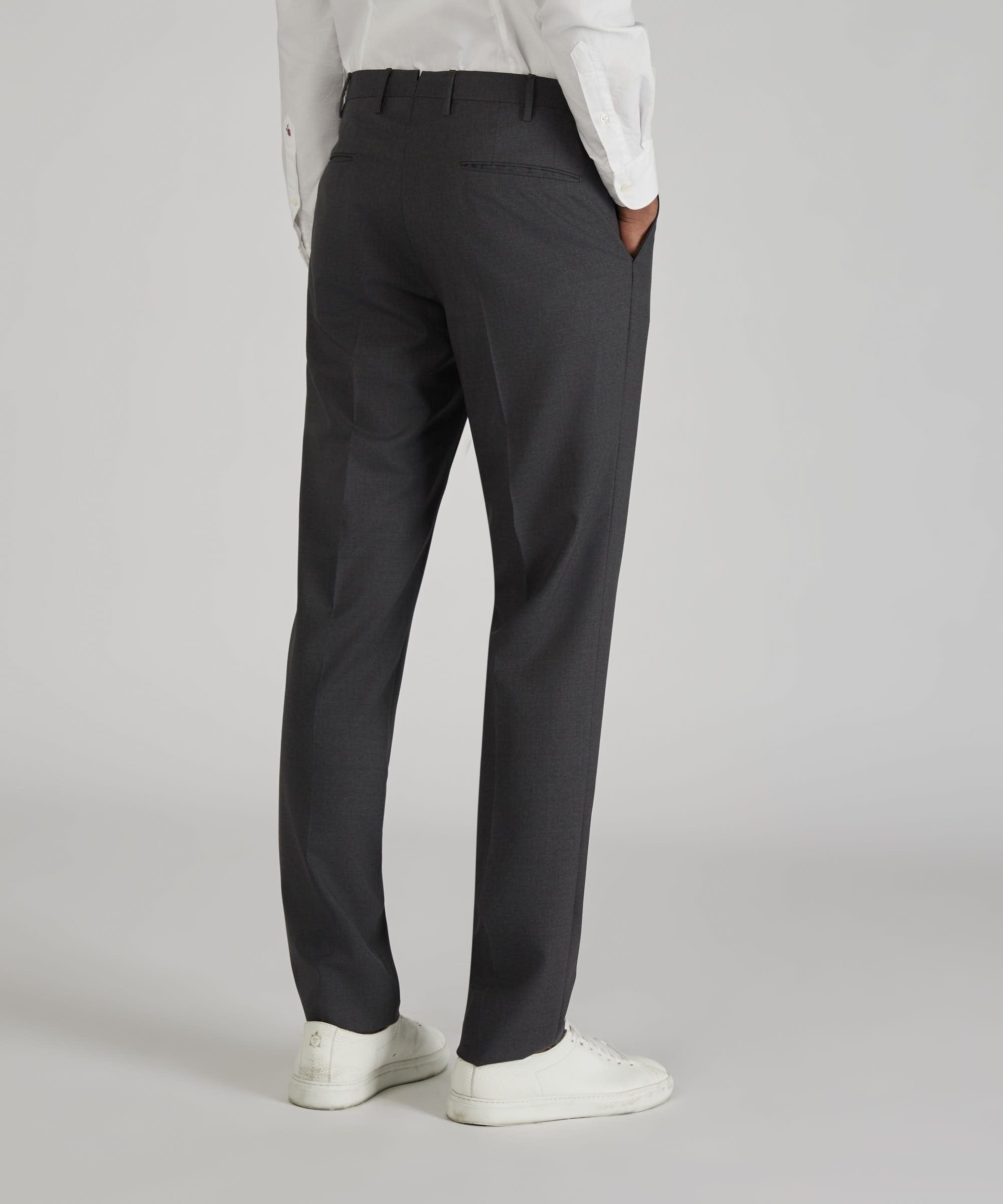 Incotex - Slim fit tropical wool trousers - dark grey – Slowear