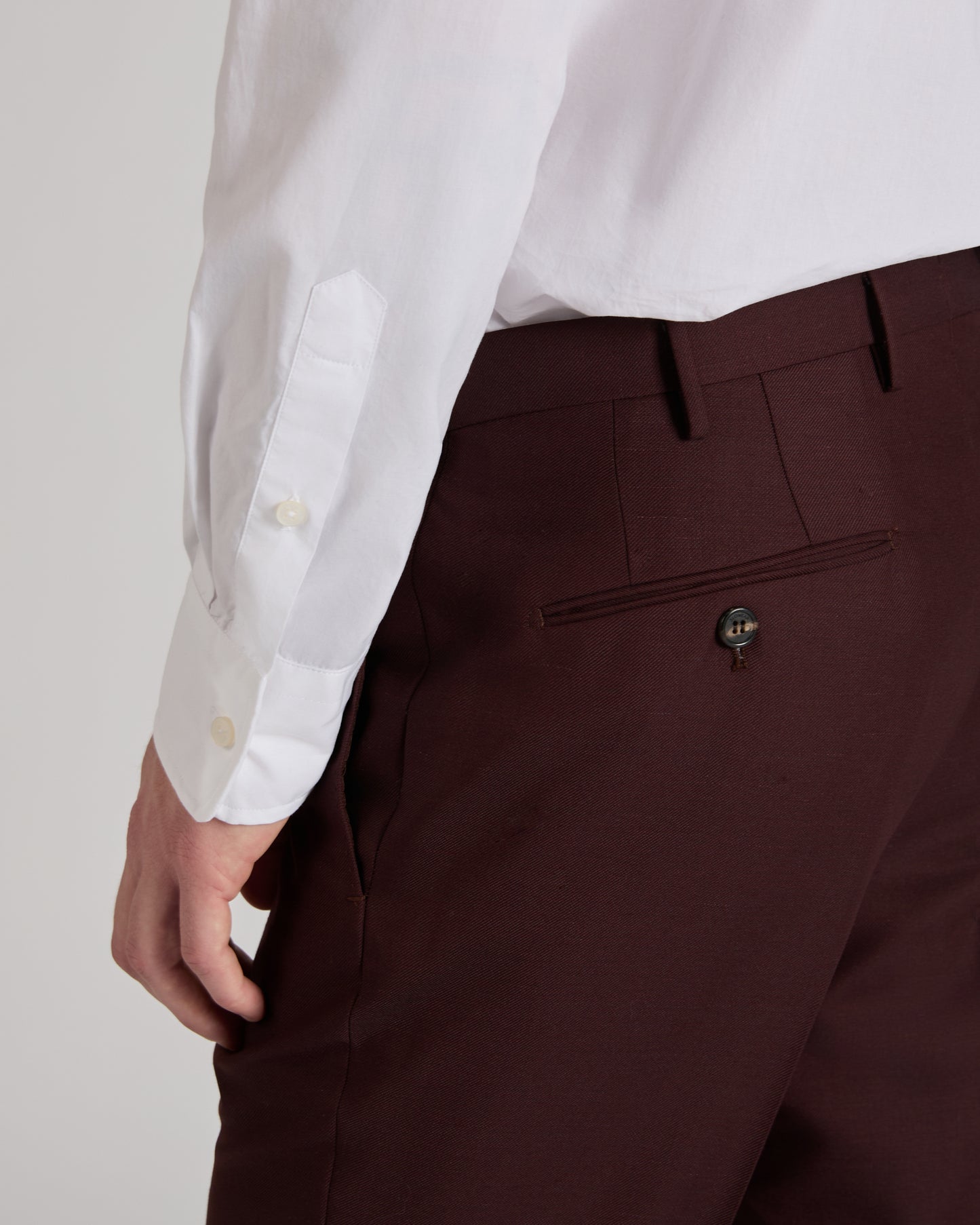 Slim fit virgin wool and mohair twill trousers