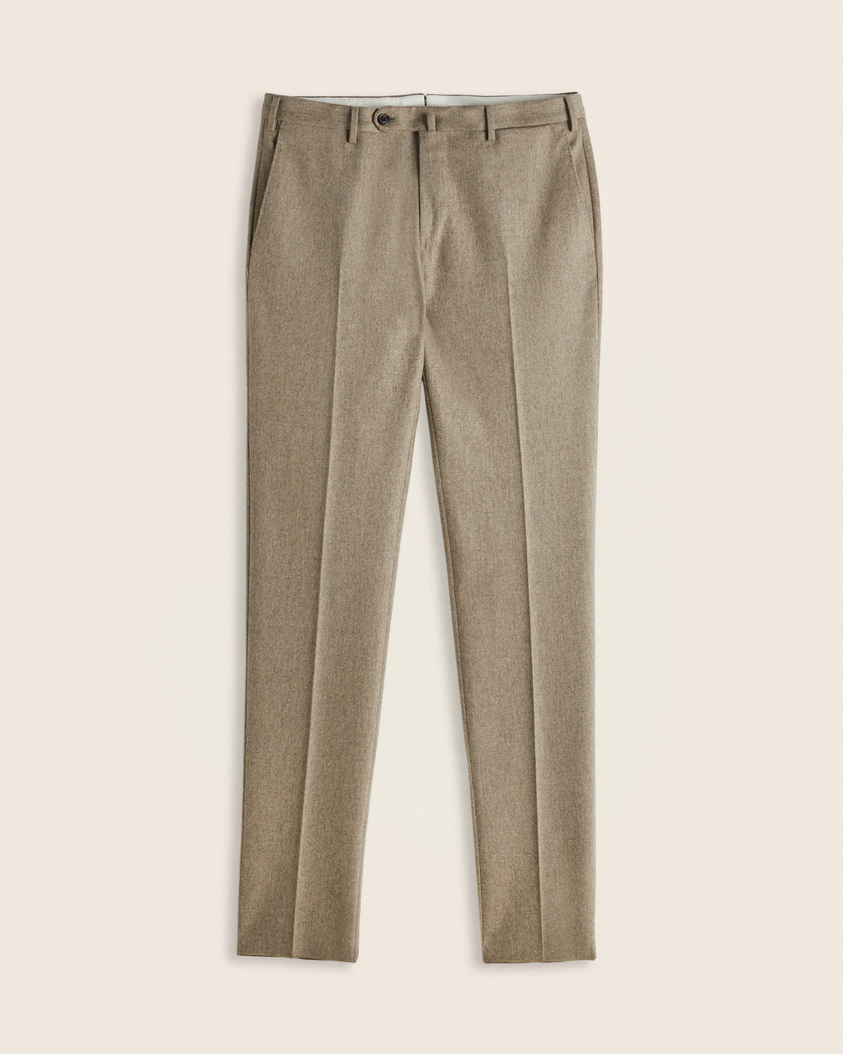 Pantalon slim fit en flanelle de laine et cachemire