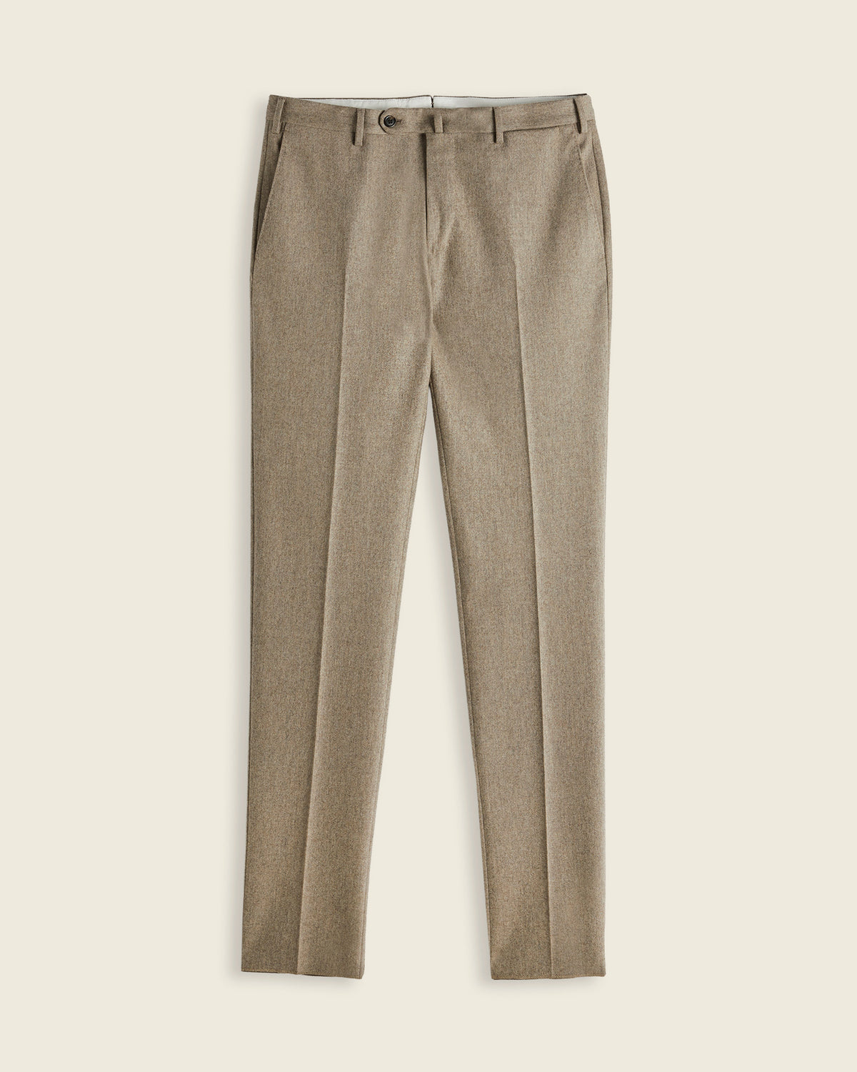 Pantalon slim fit en flanelle de laine et cachemire