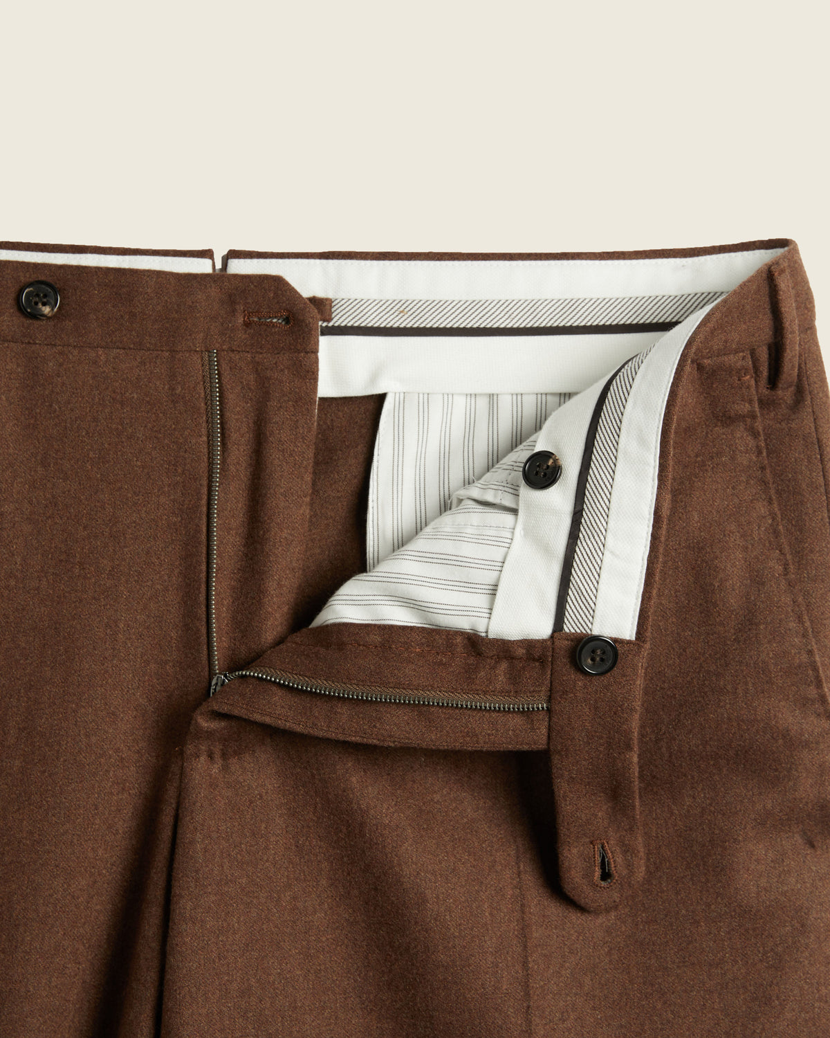 Hose Slim Fit aus Woll-Kaschmir-Flanell