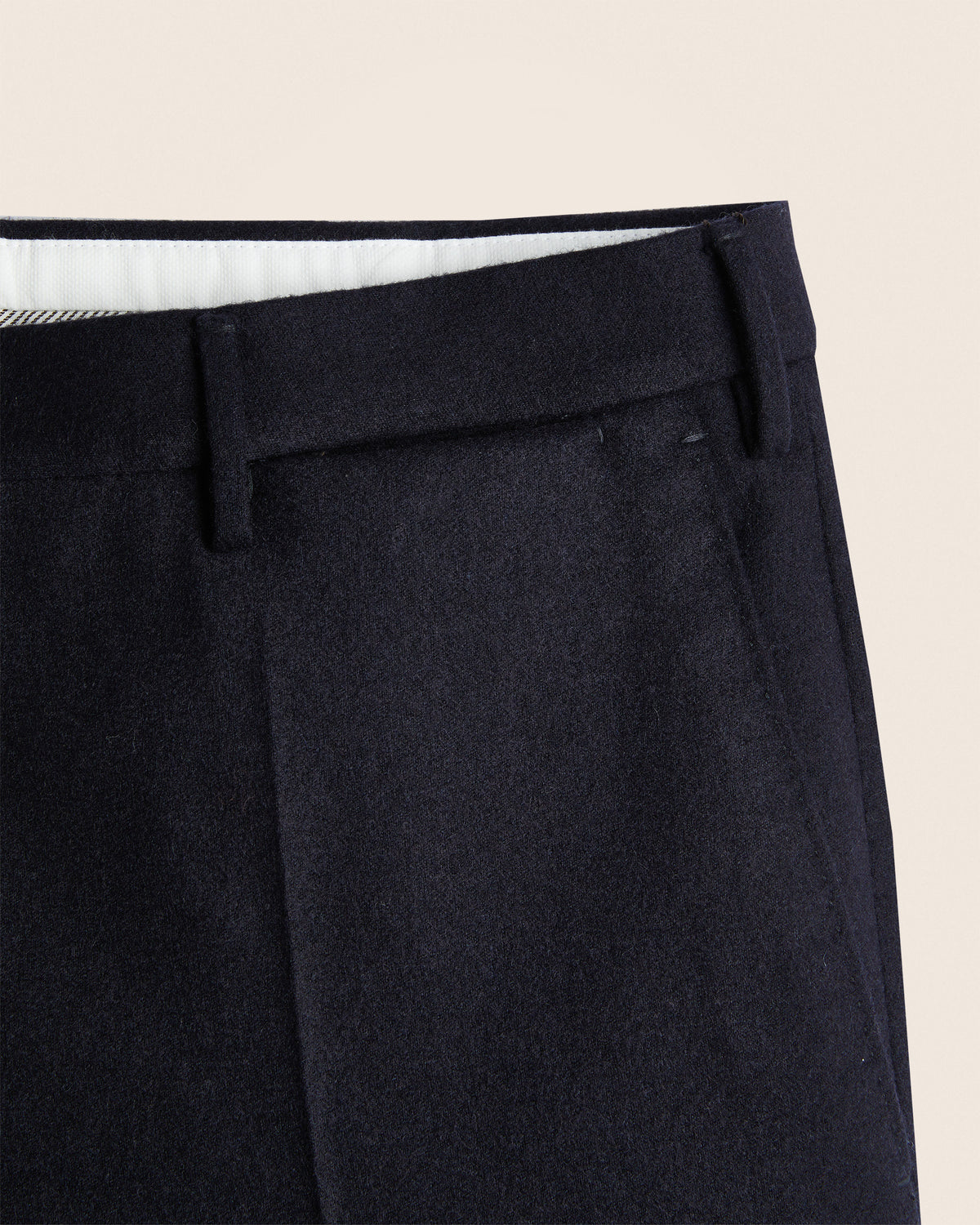 Pantalone slim fit in flanella di lana e cashmere