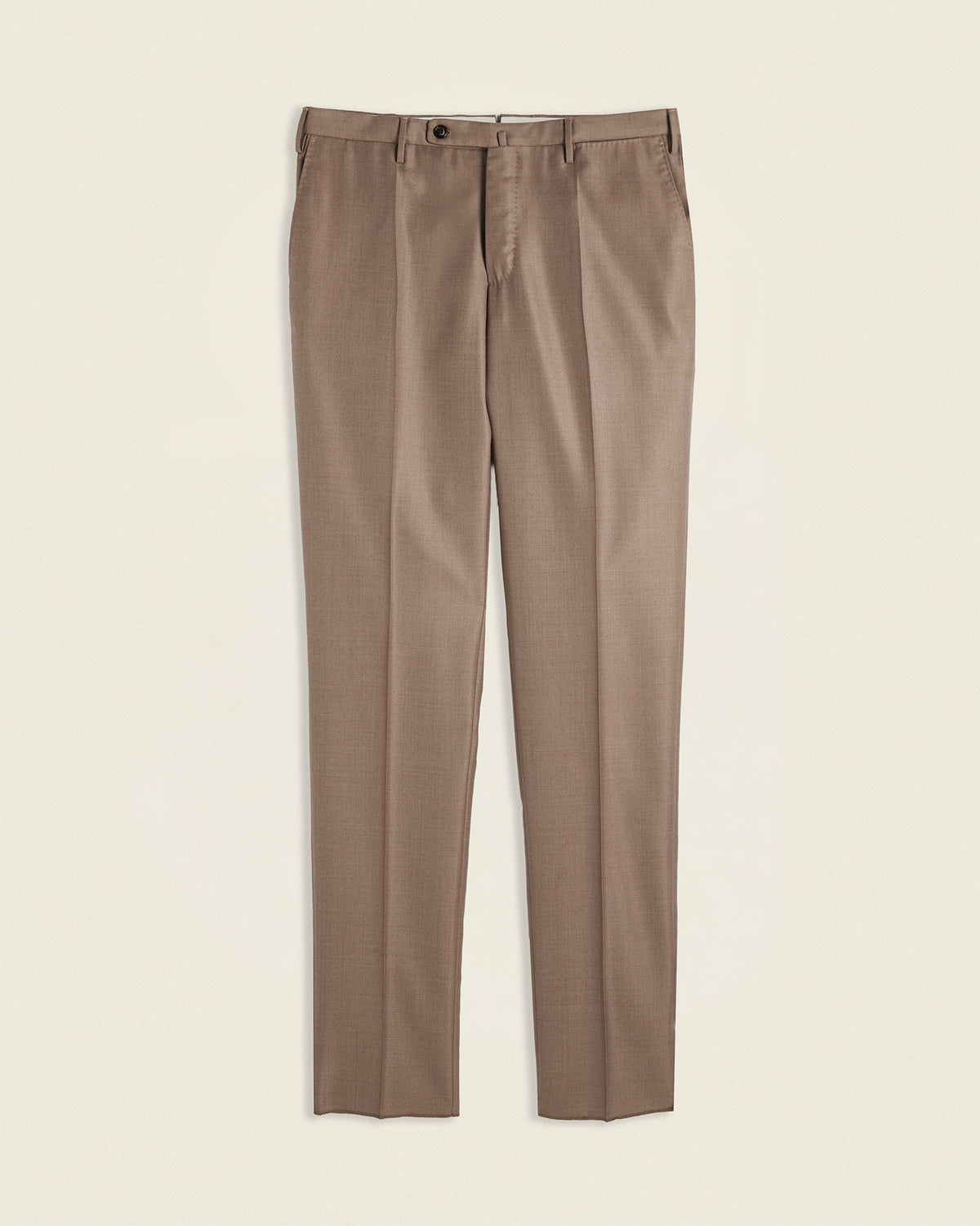 Pantalone regular fit in twill di lana e seta