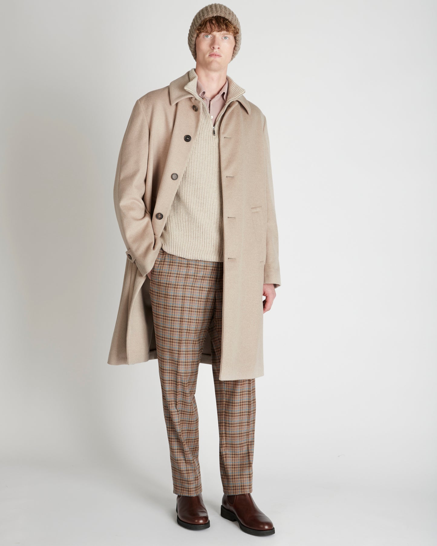 ウールとカシミア・レギュラーフィットパンツ