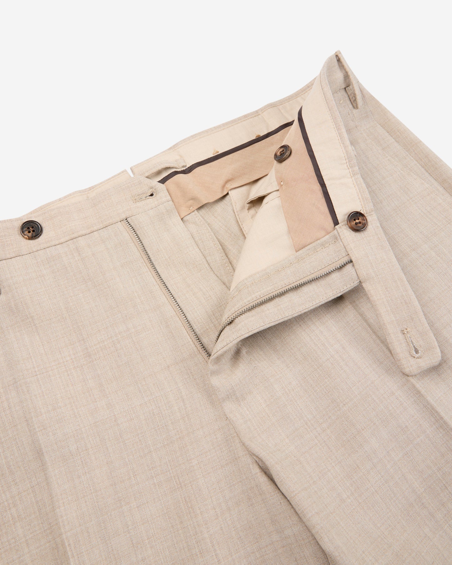 Regular fit wool fabric trousers