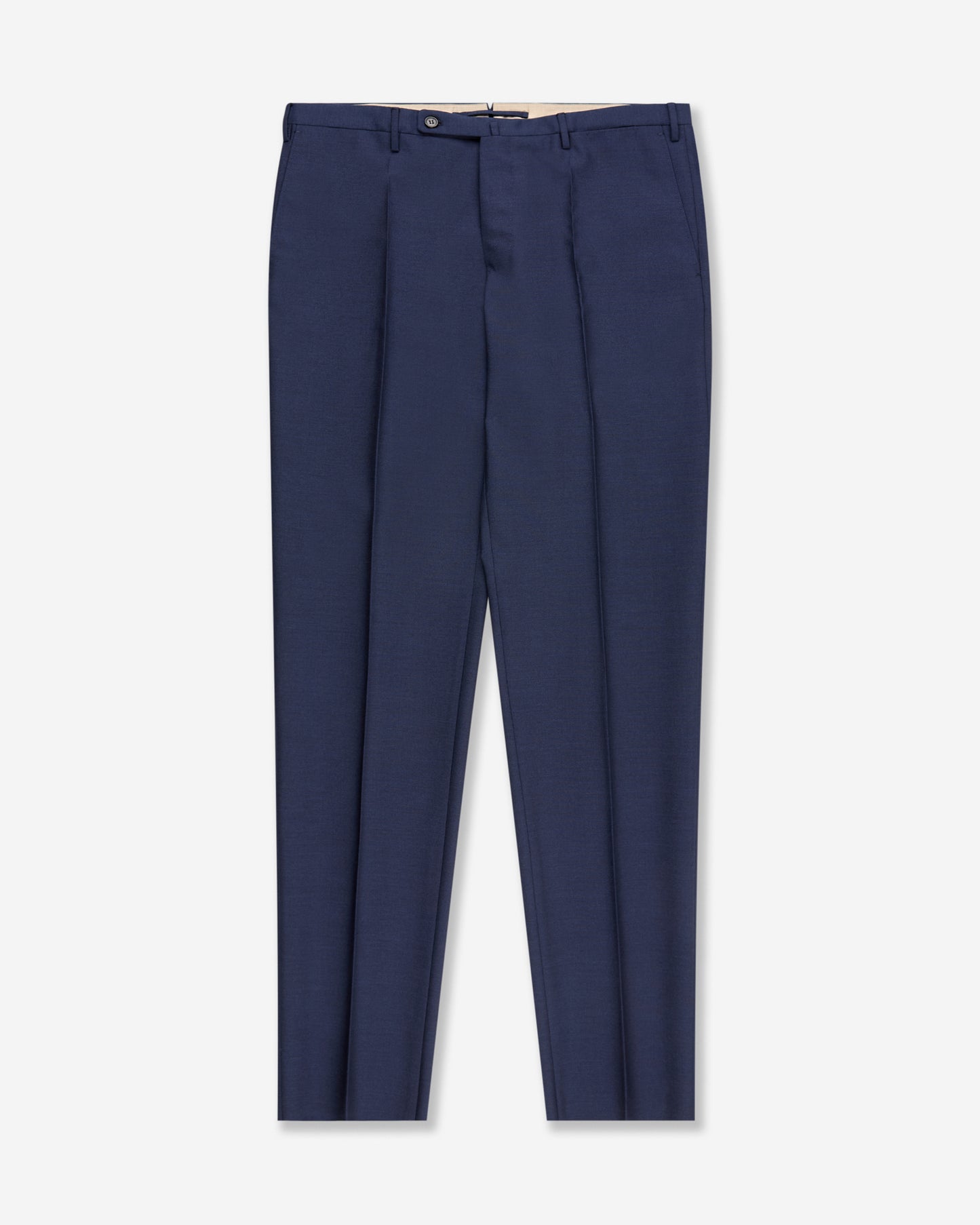 Regular fit wool fabric trousers