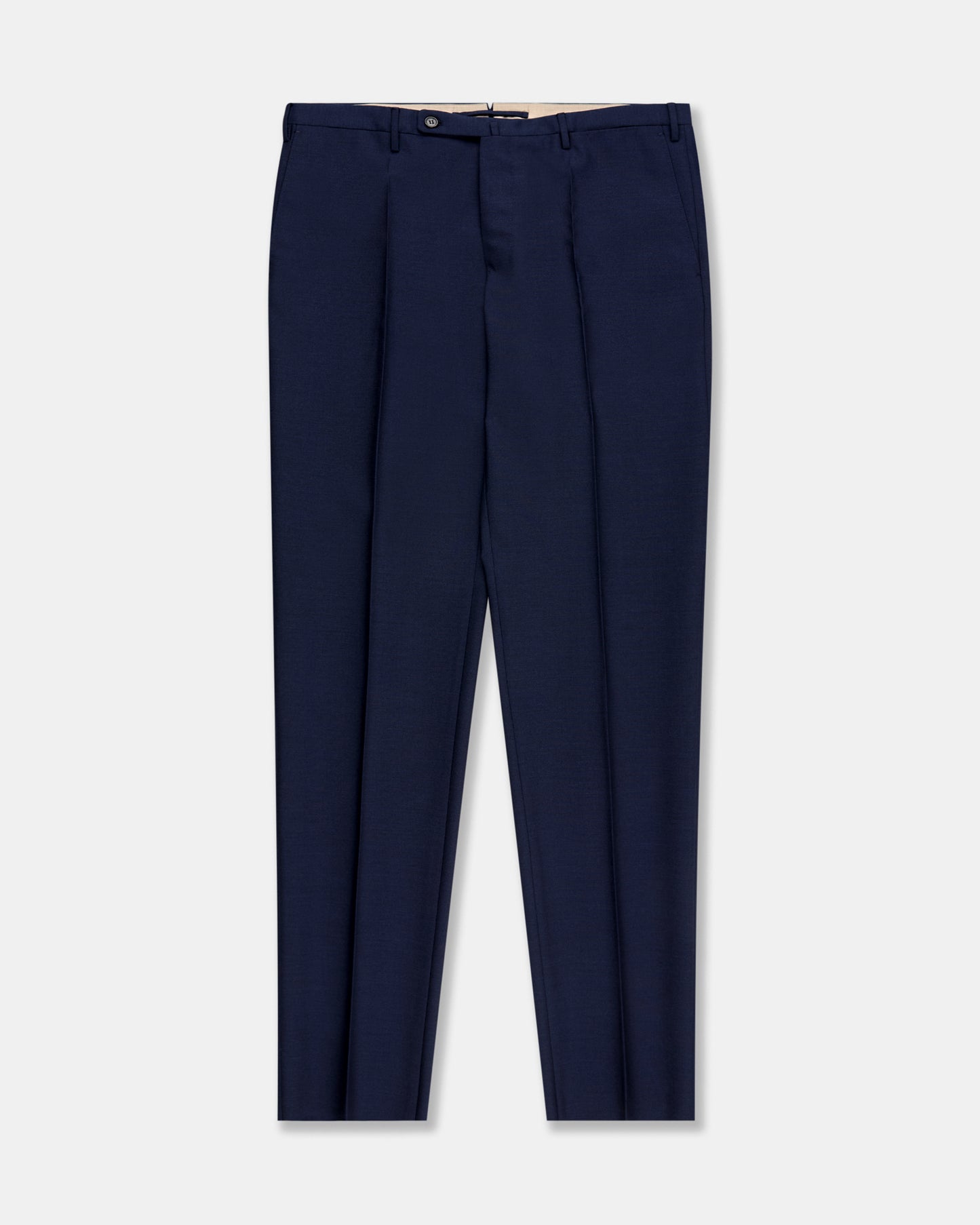 Regular fit wool fabric trousers