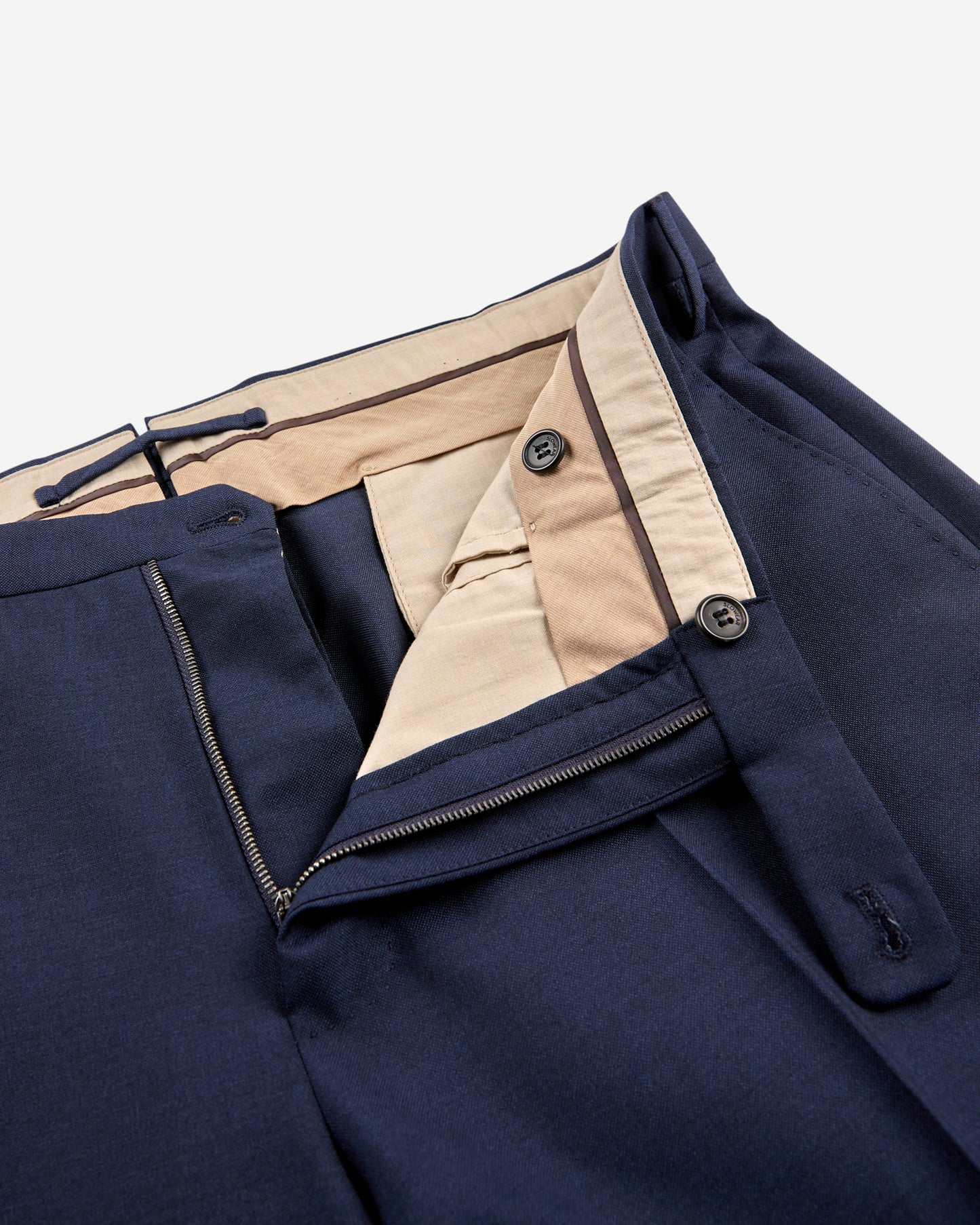 Regular fit wool fabric trousers