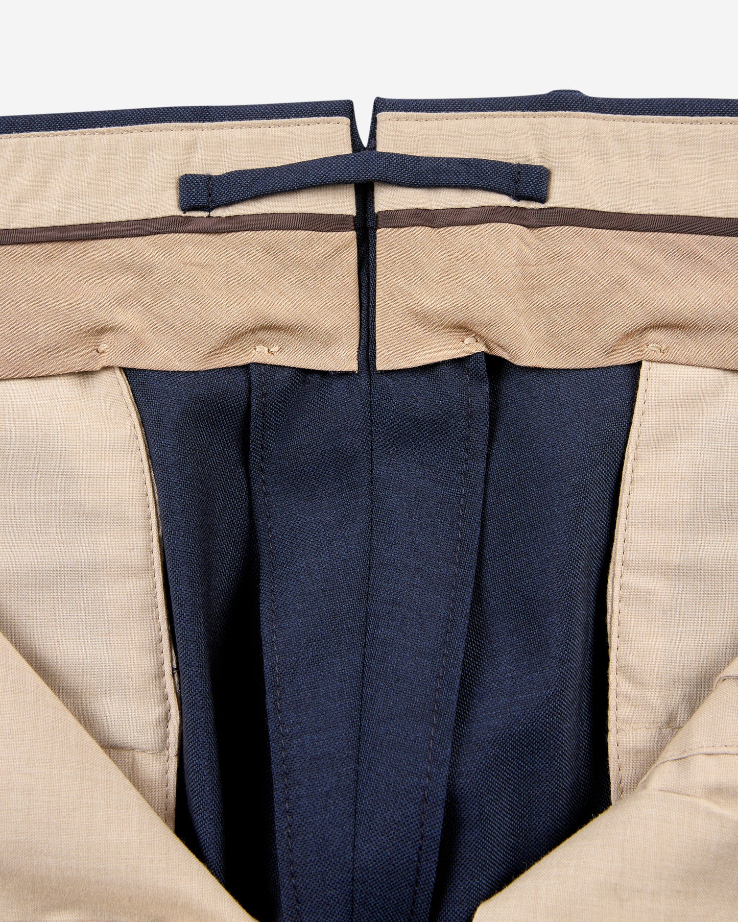 Regular fit wool fabric trousers