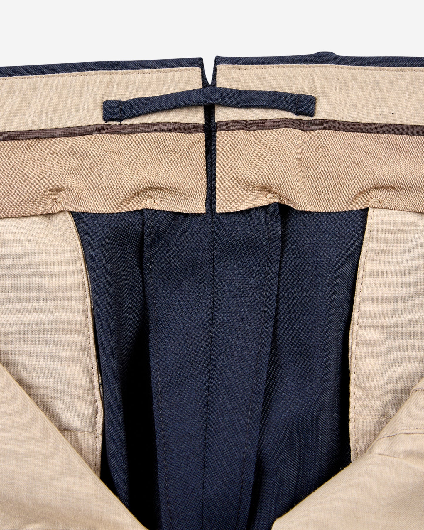 Regular fit wool fabric trousers