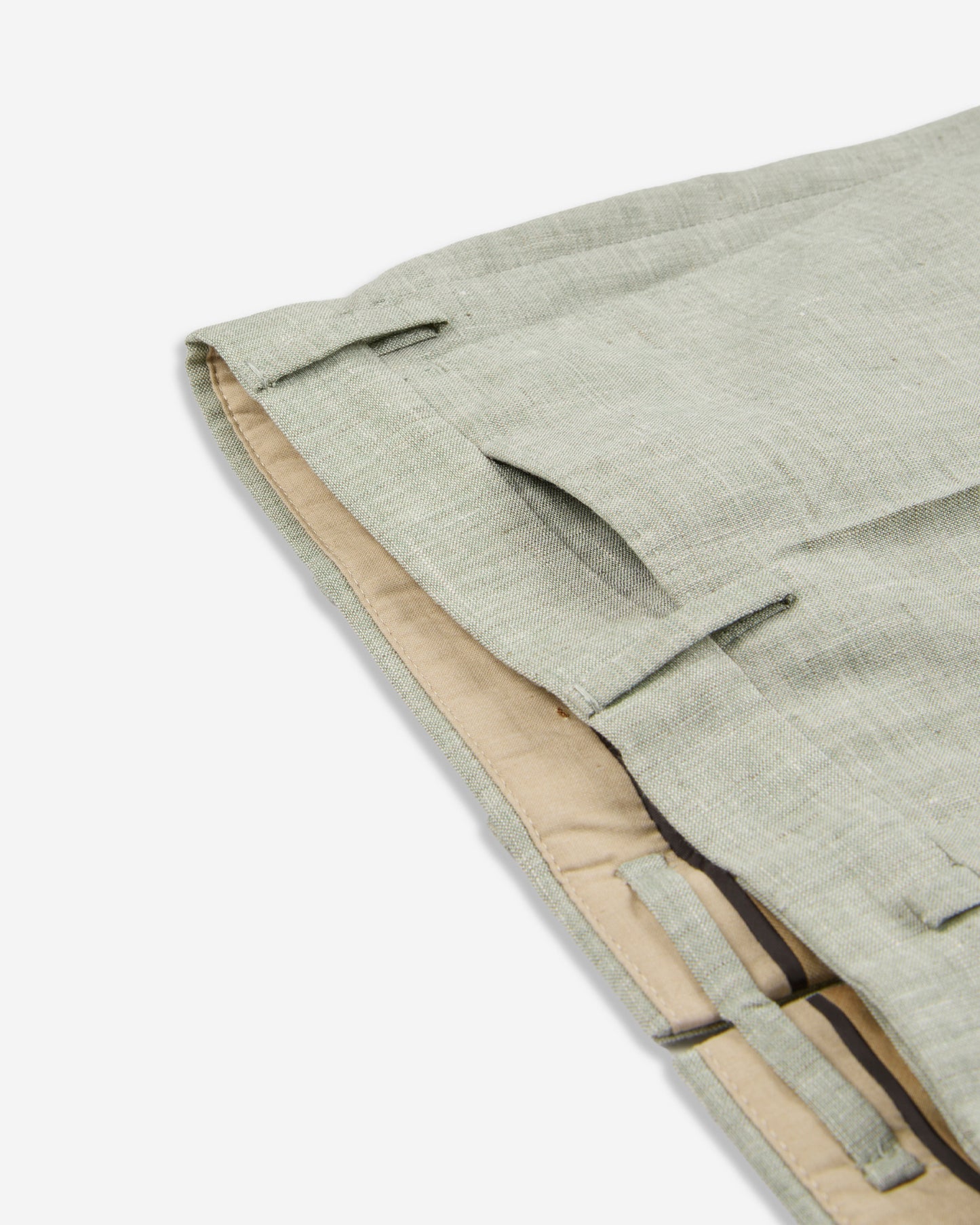 Hose Regular Fit aus Wollleinen und Seide