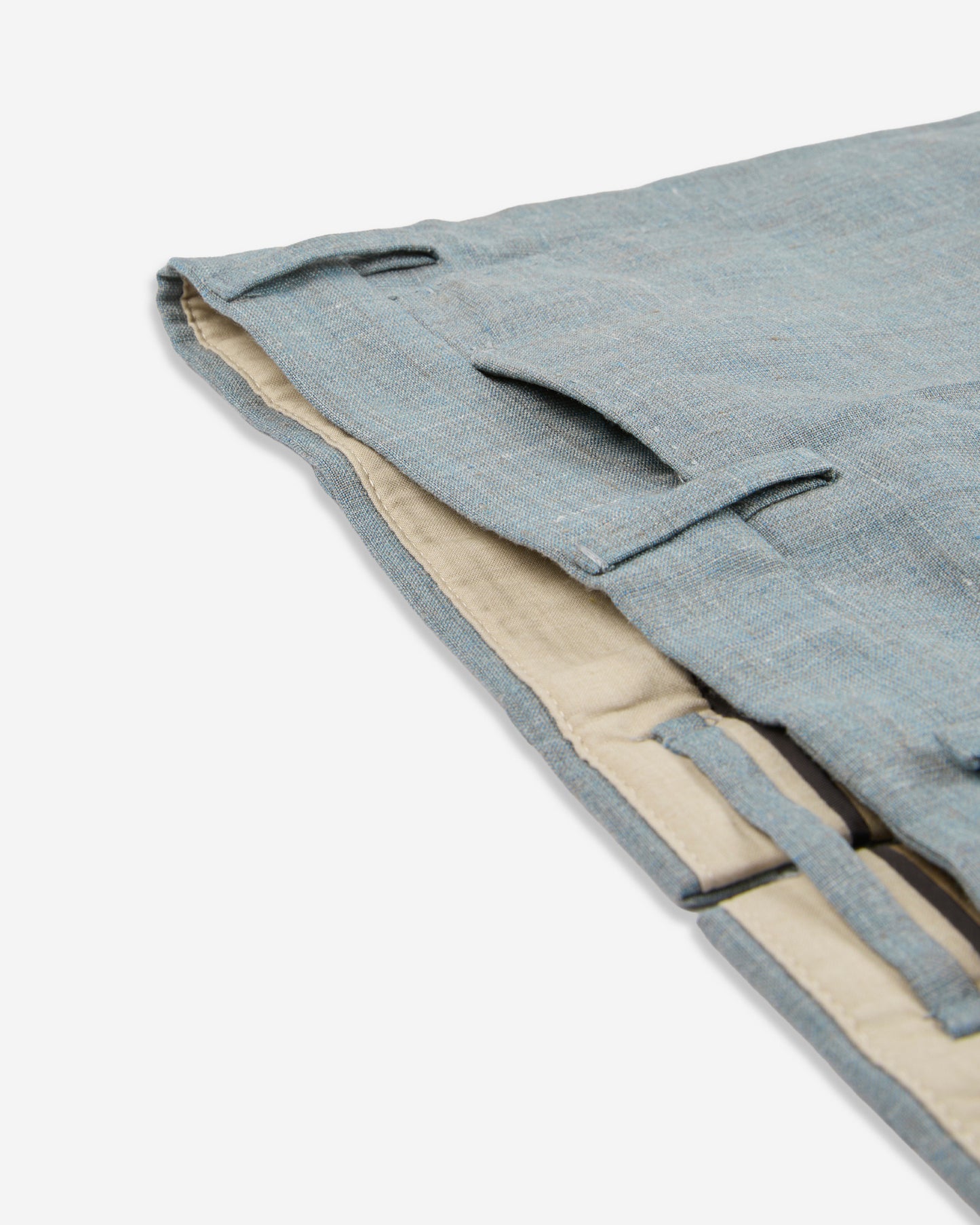 Regular fit wool and silk trousers