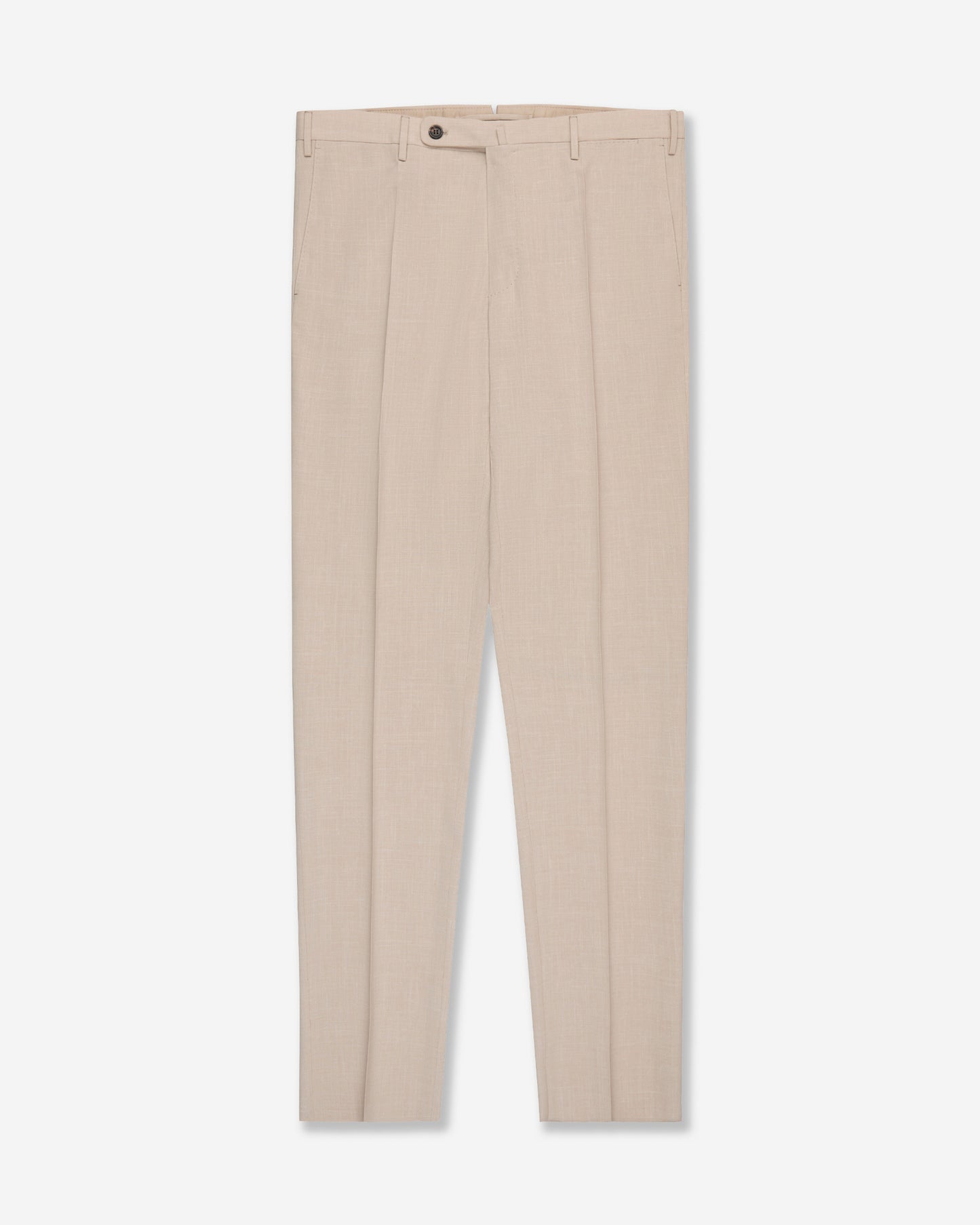 Regular fit wool, linen and silk fabric trousers