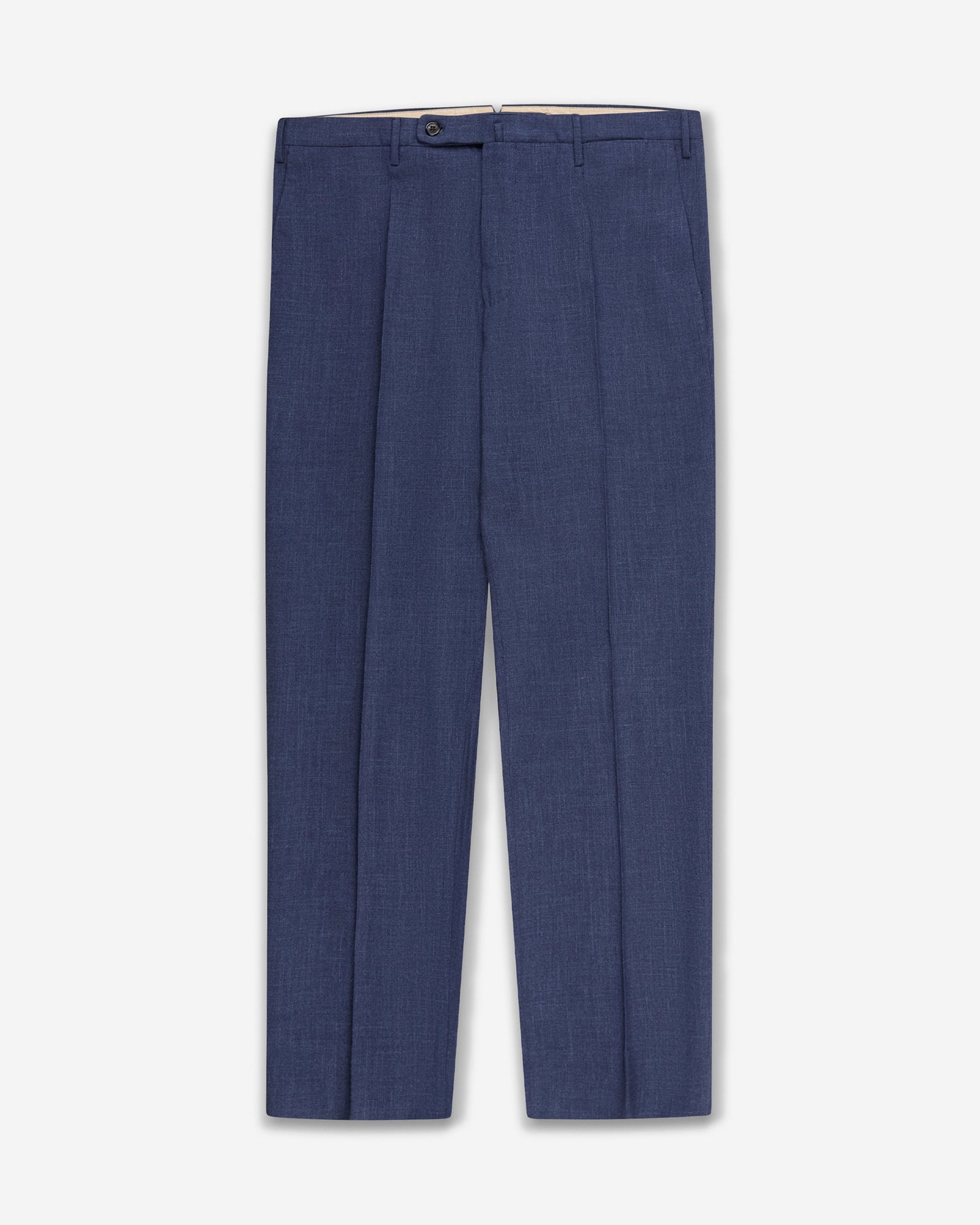 Regular fit wool, linen and silk fabric trousers