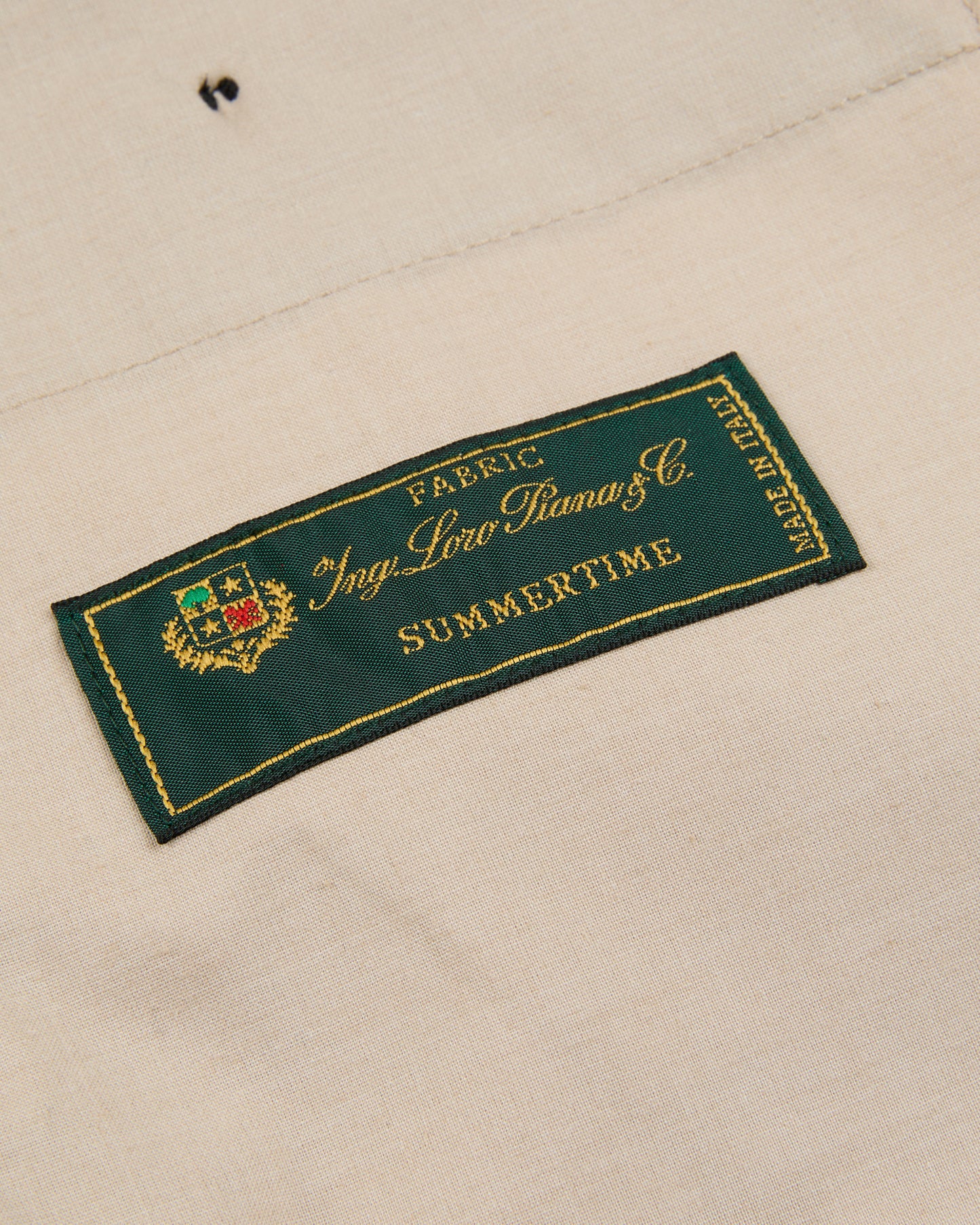 Regular fit wool, linen and silk fabric trousers