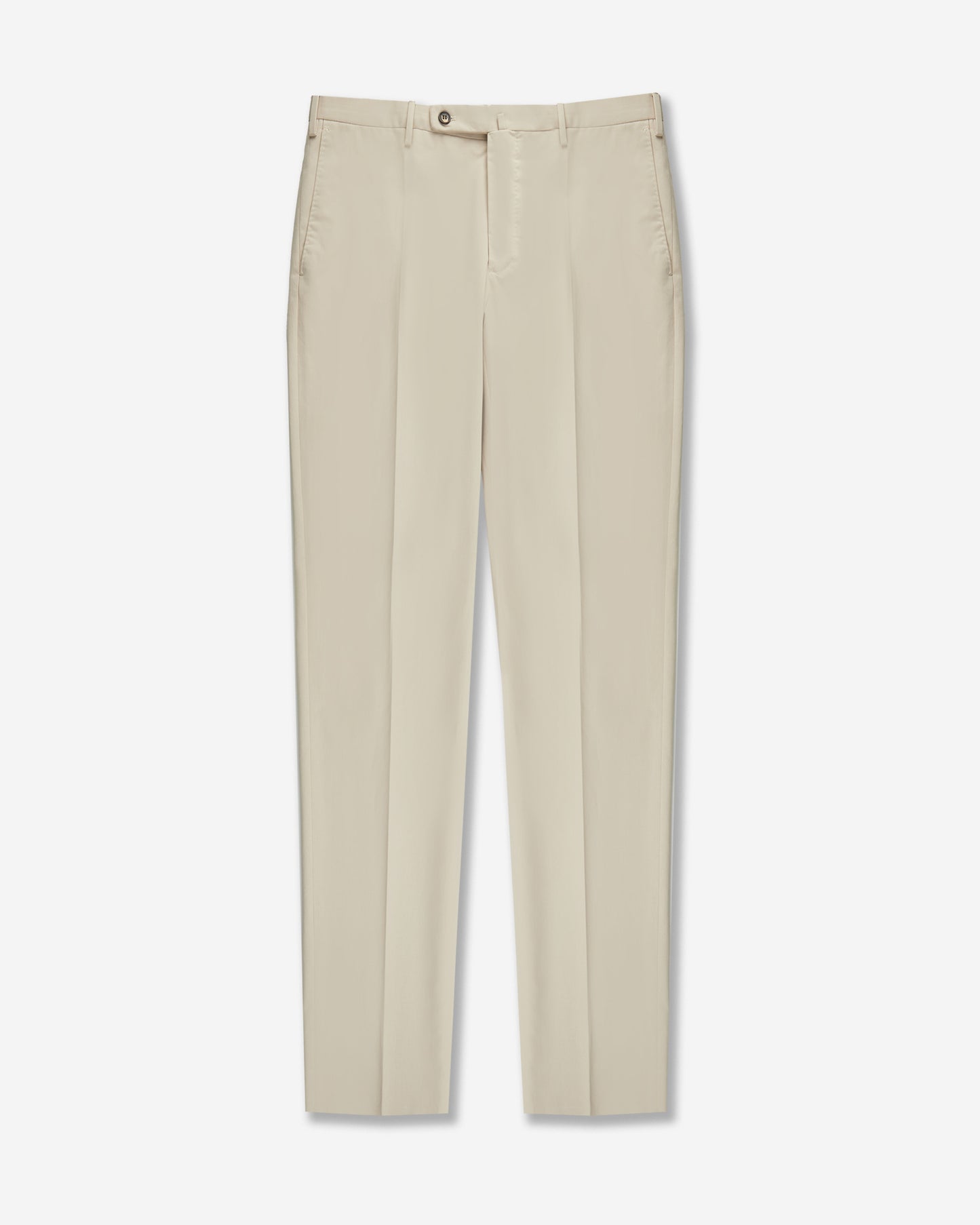 Regular fit cotton and cashmere trousers