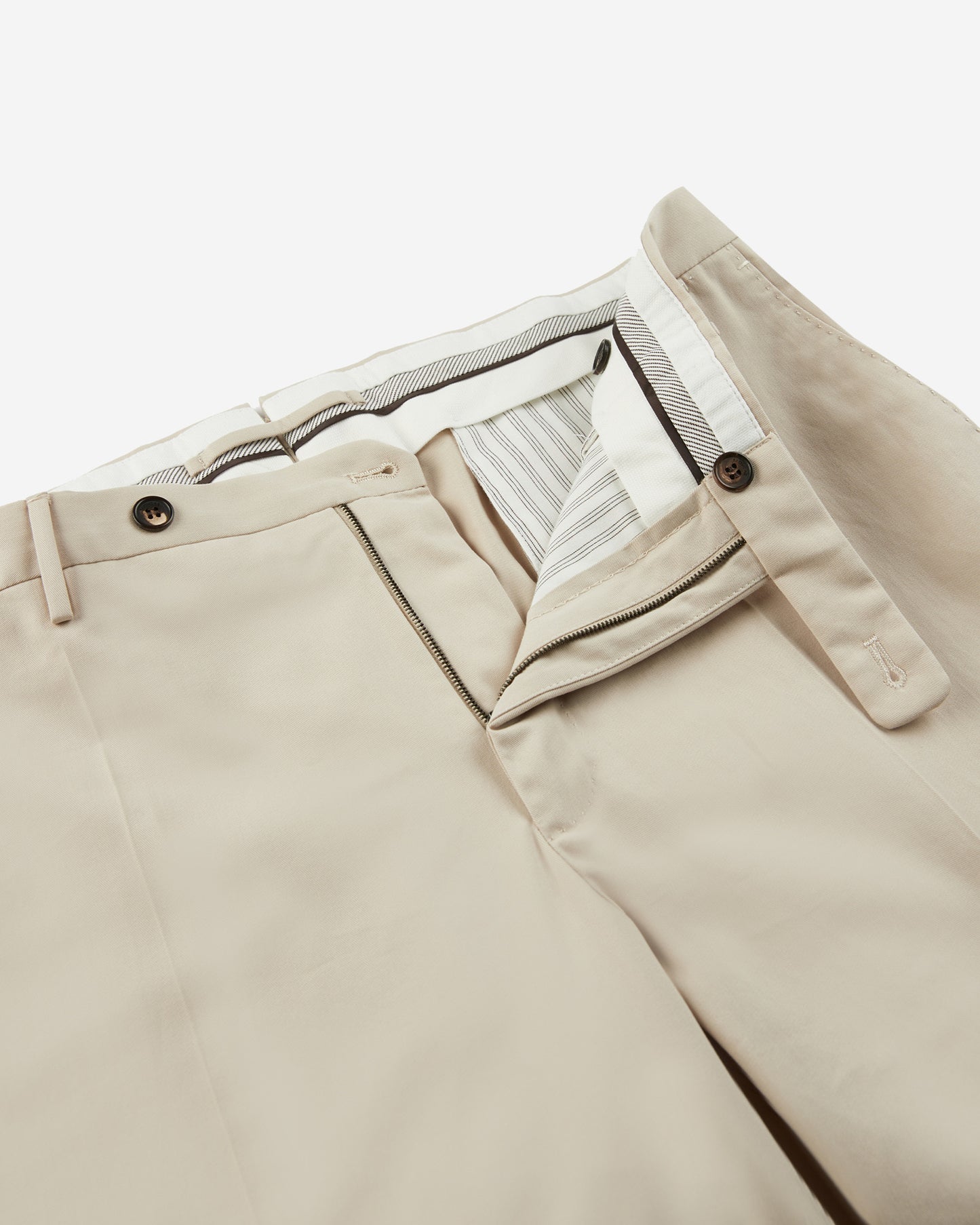 Regular fit cotton and cashmere trousers