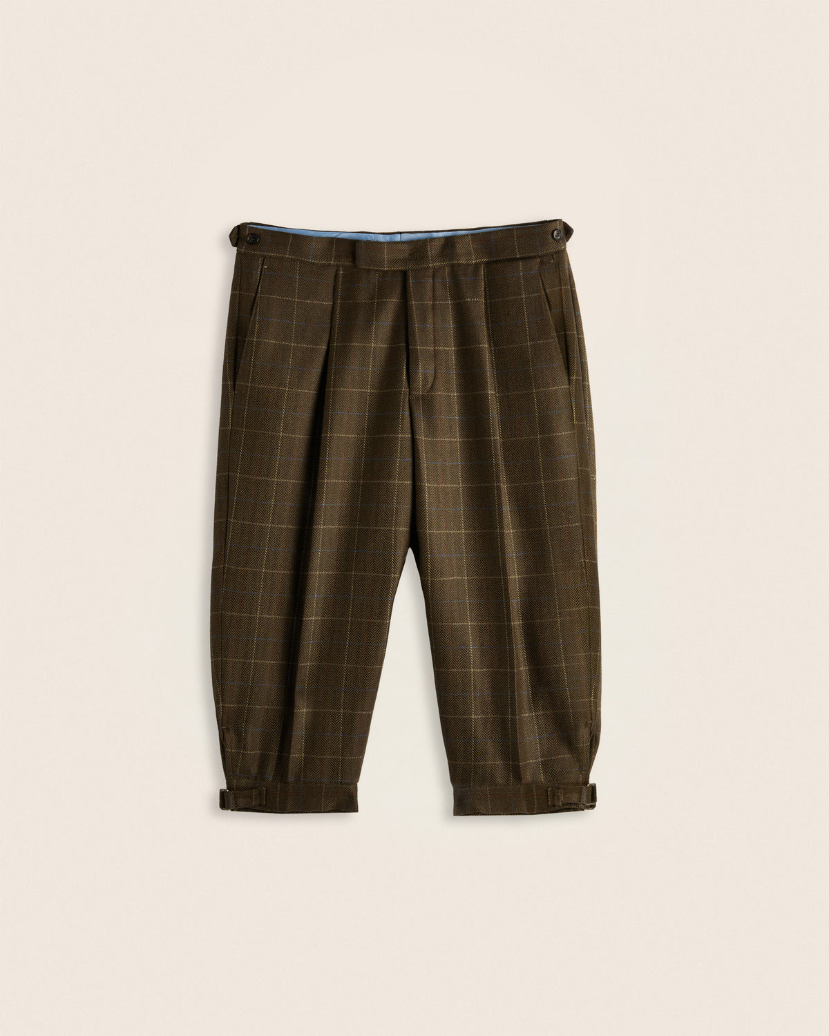 Pantalon zouave coupe droite en tweed de laine