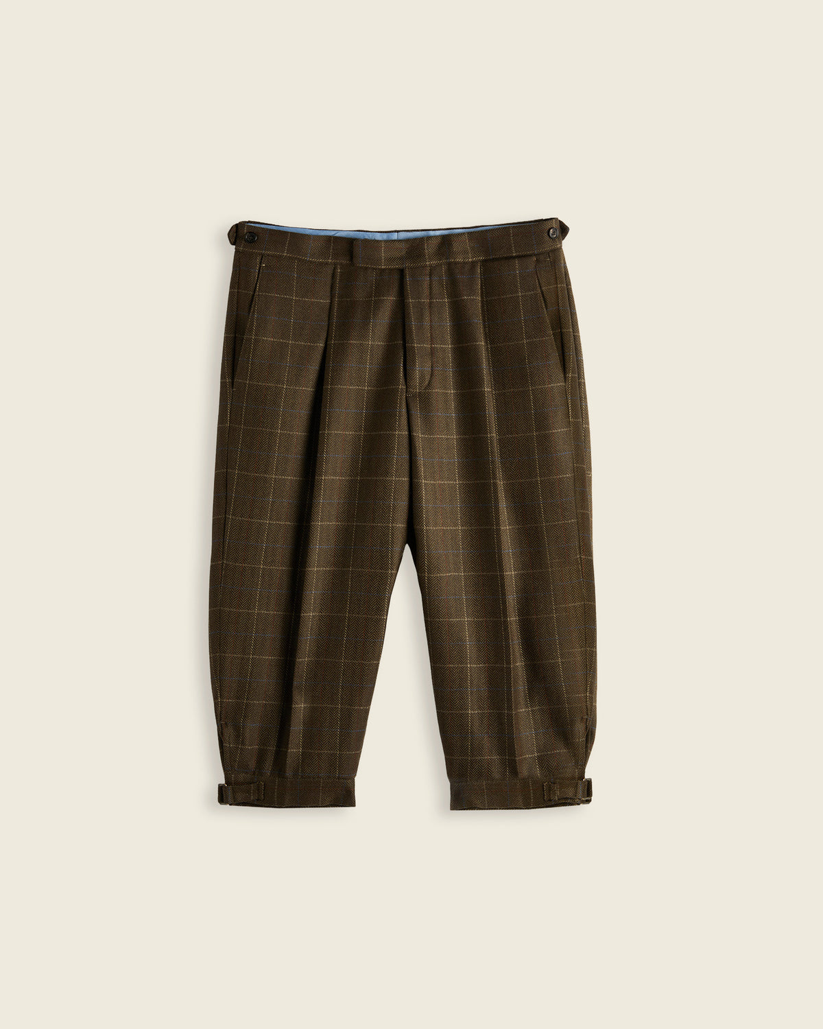 Pantalon zouave coupe droite en tweed de laine