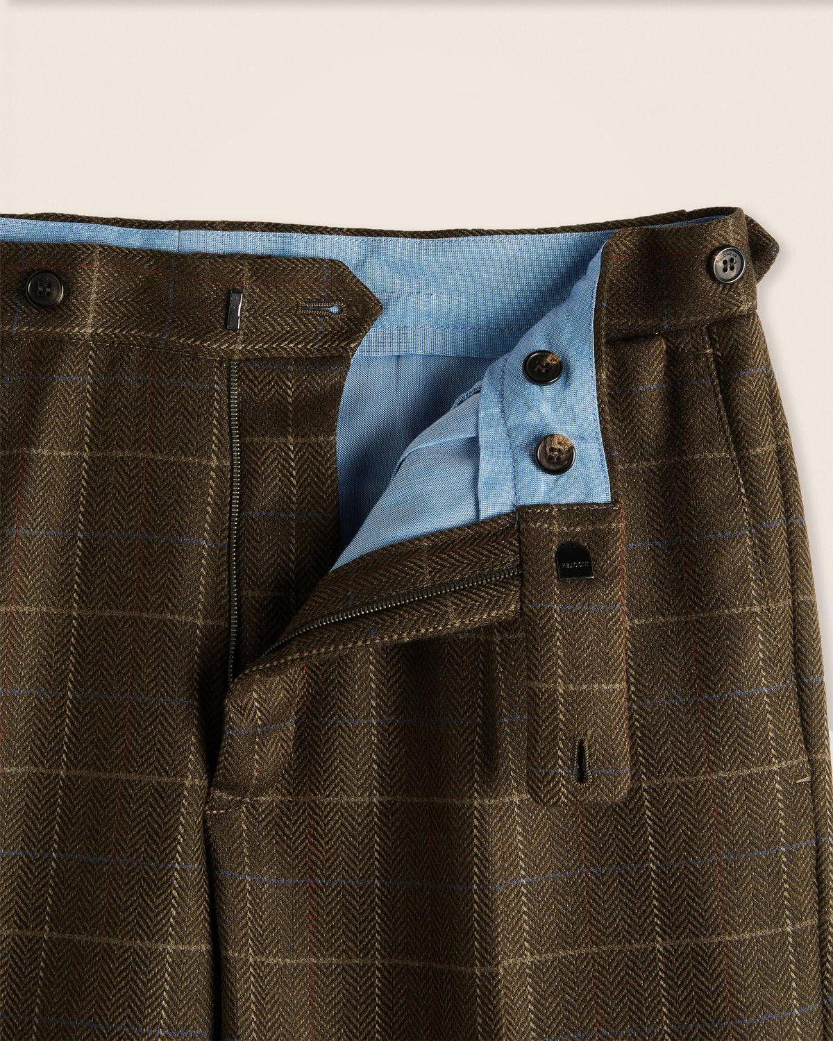 Pantalon zouave coupe droite en tweed de laine