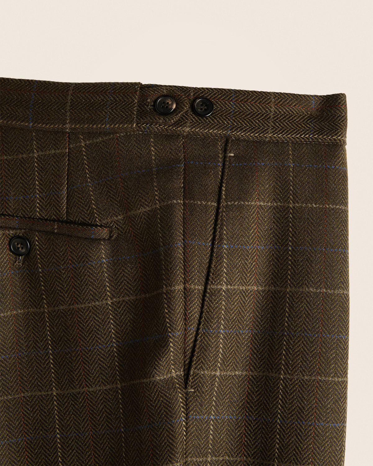 Pantalon zouave coupe droite en tweed de laine