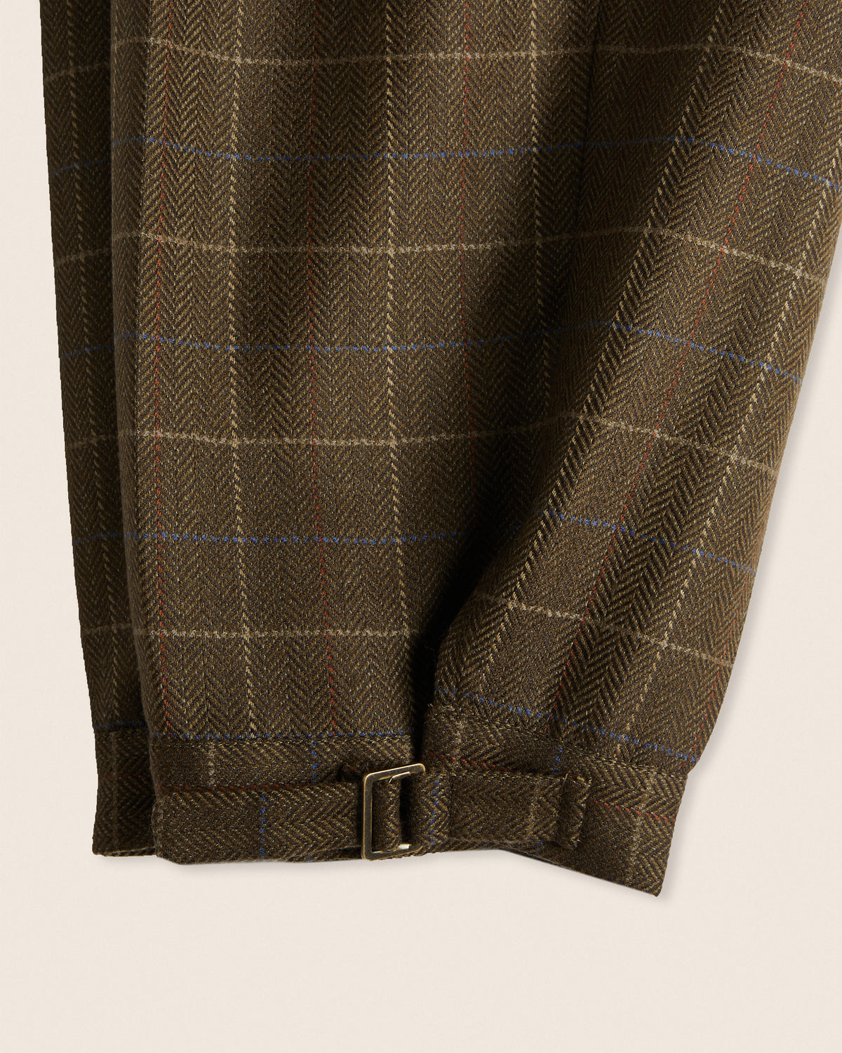 Pantalon zouave coupe droite en tweed de laine