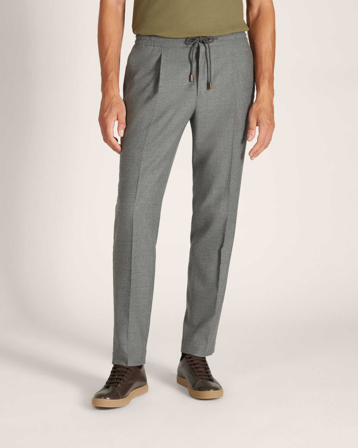 Tapered-Fit Hose aus Bi-Stretch-Wollflanell