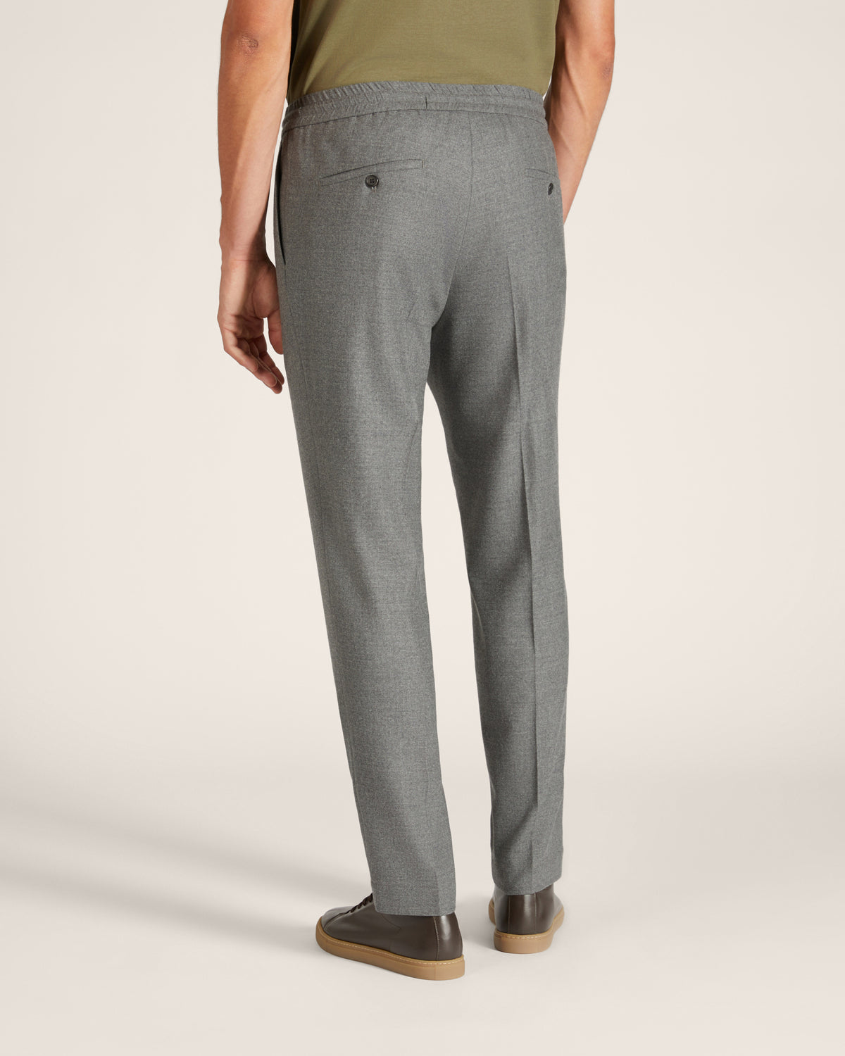 Tapered-Fit Hose aus Bi-Stretch-Wollflanell