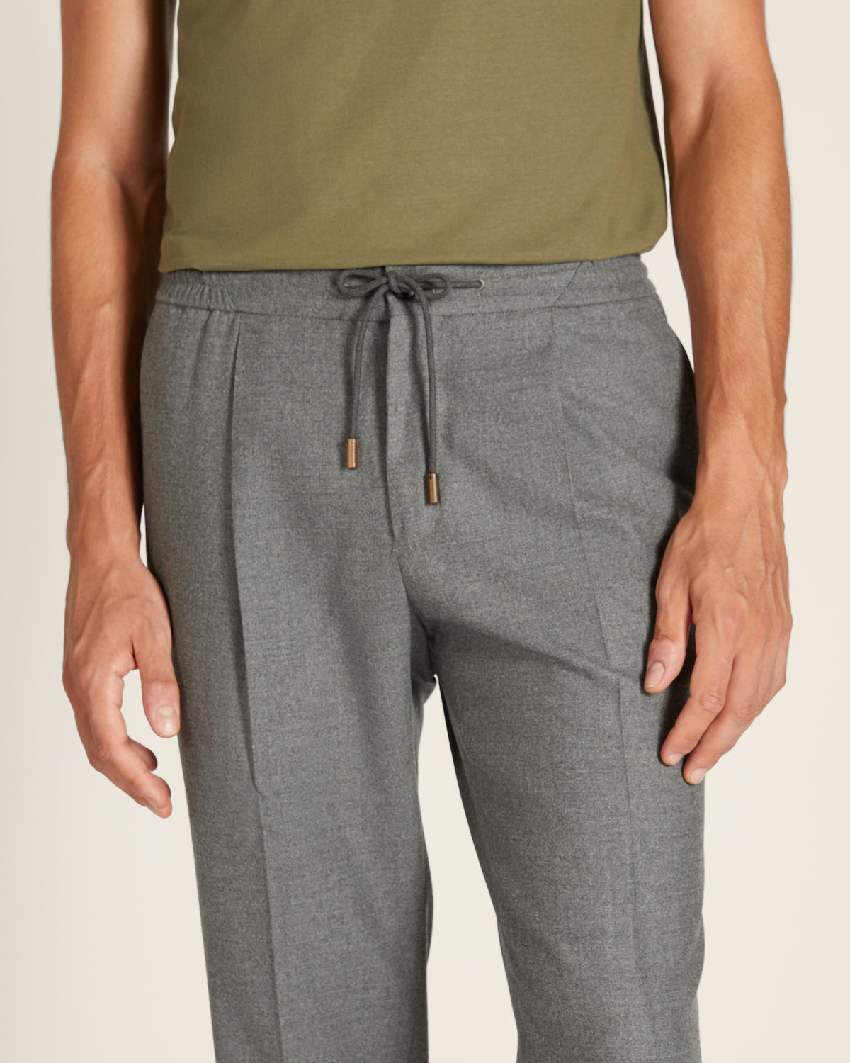Tapered-Fit Hose aus Bi-Stretch-Wollflanell