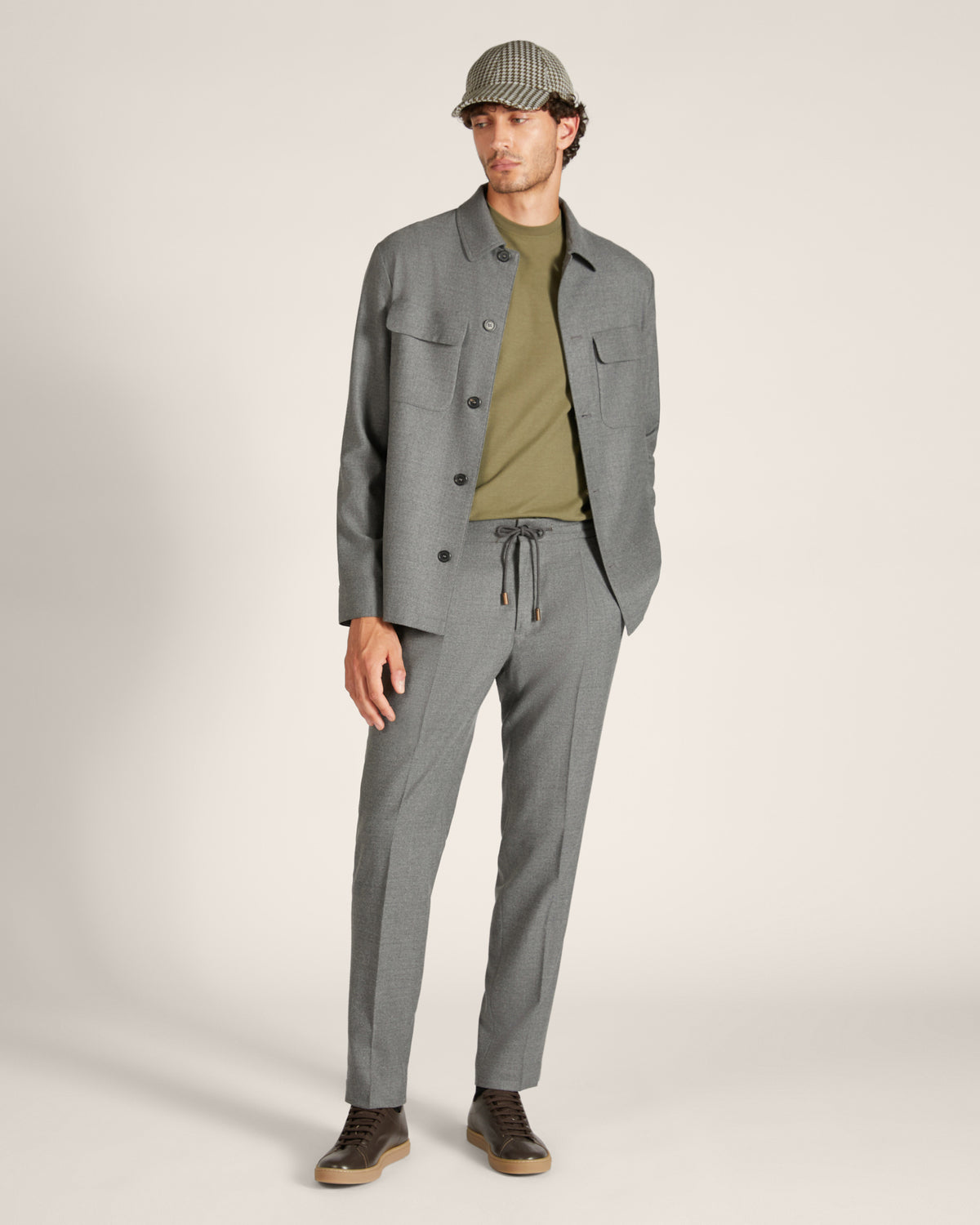 Tapered-Fit Hose aus Bi-Stretch-Wollflanell