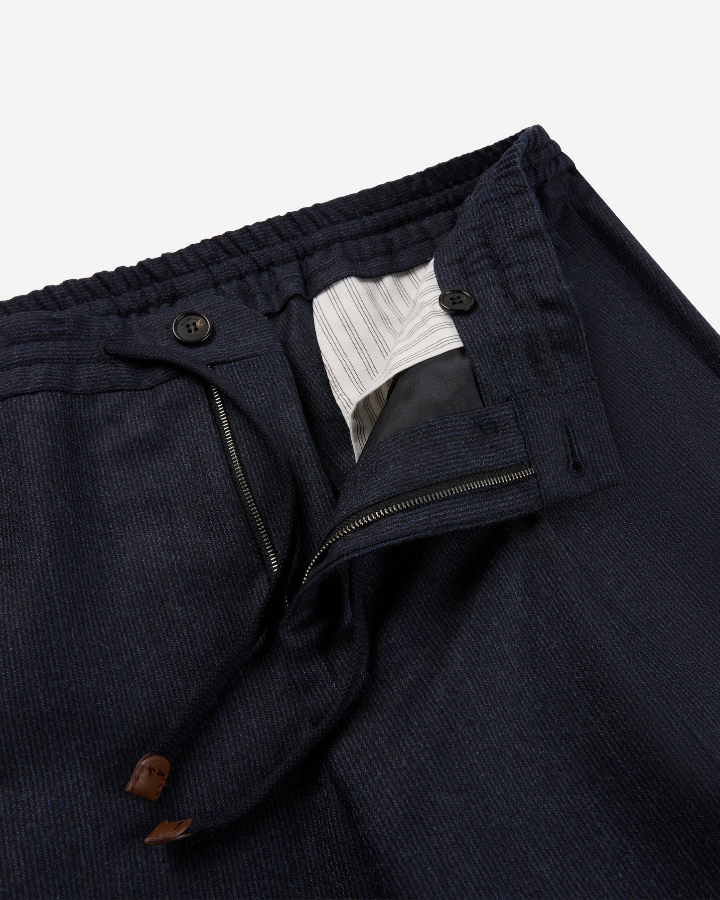 ウール＆カシミア マイクロパターン テーパードフィットパンツ