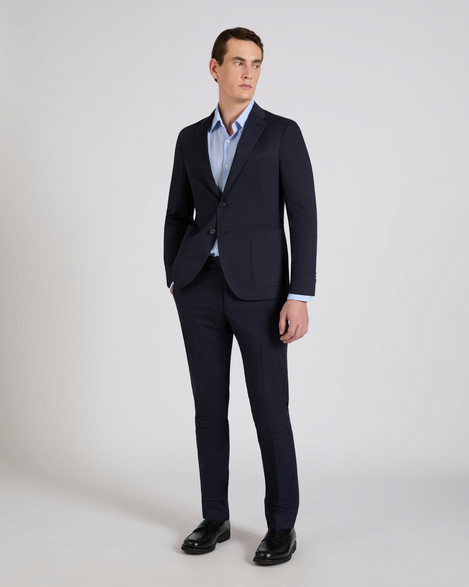 Slim fit technical fabric Flexpants - dark blue – Slowear