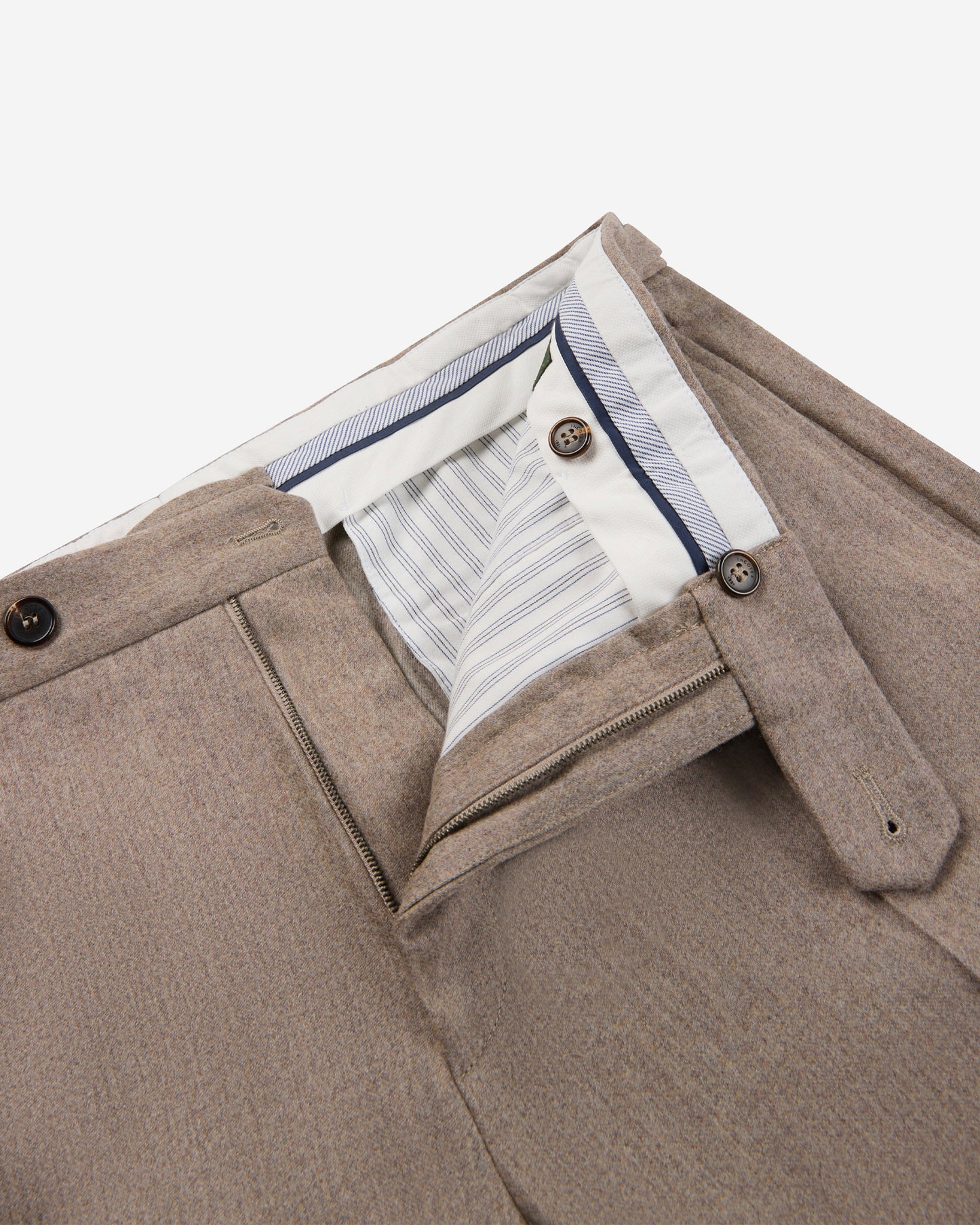 ウールブレンド テーパードフィットパンツ