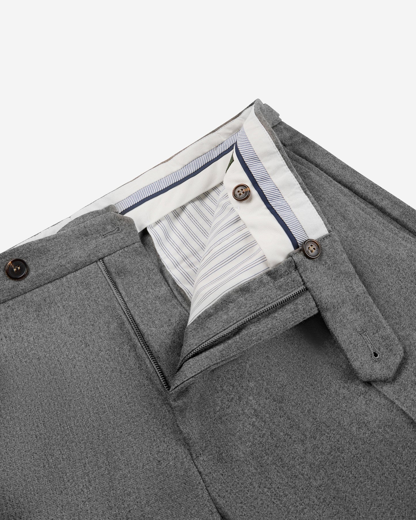 ウールブレンド テーパードフィットパンツ