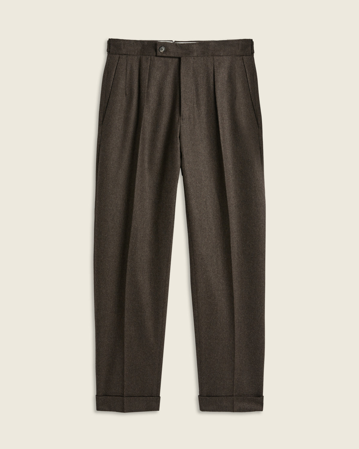 Tapered-Fit Hose aus Woll-Kaschmir-Flanell