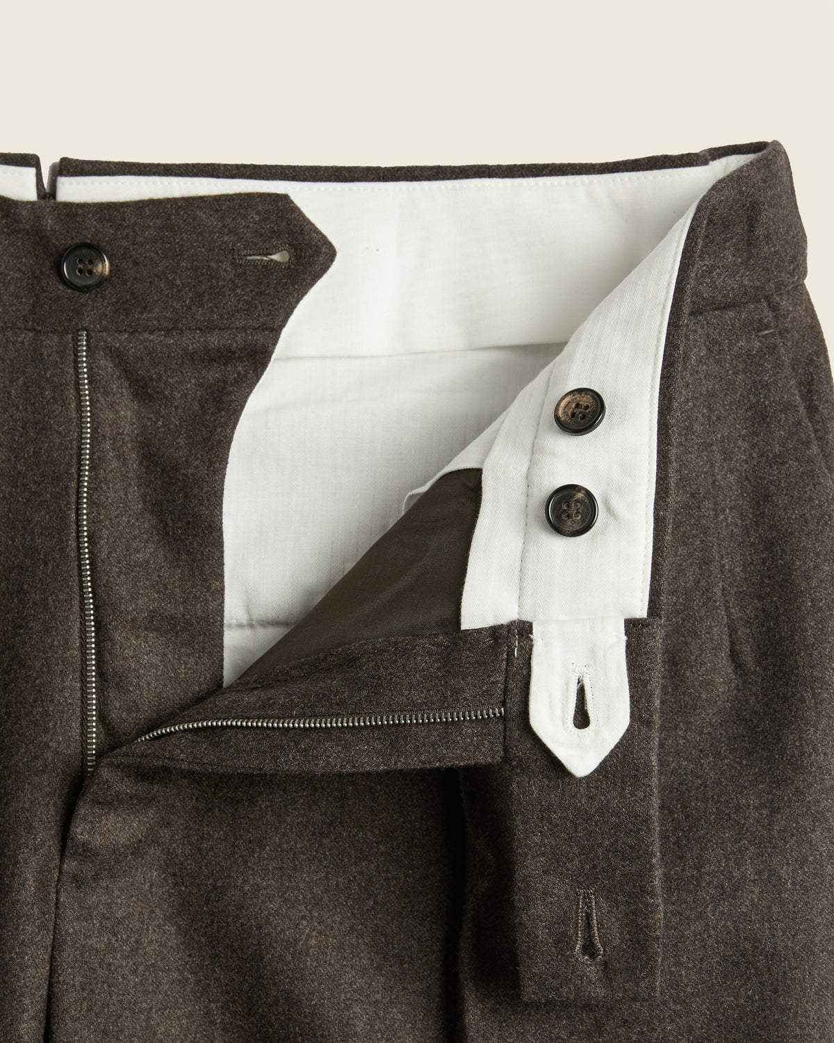 Tapered-Fit Hose aus Woll-Kaschmir-Flanell