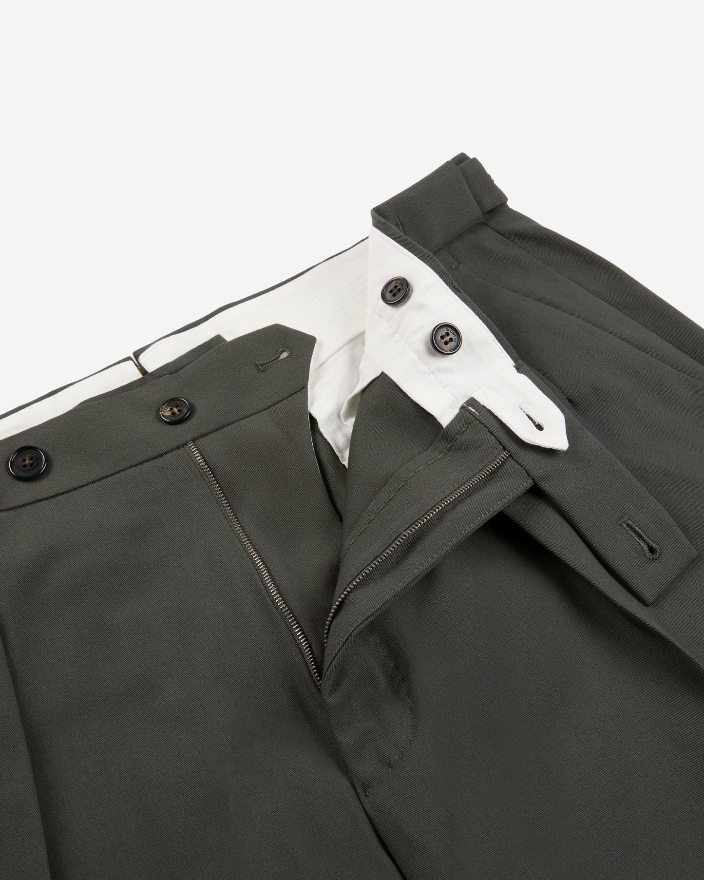 Pantalon tapered fit en coton crêpe