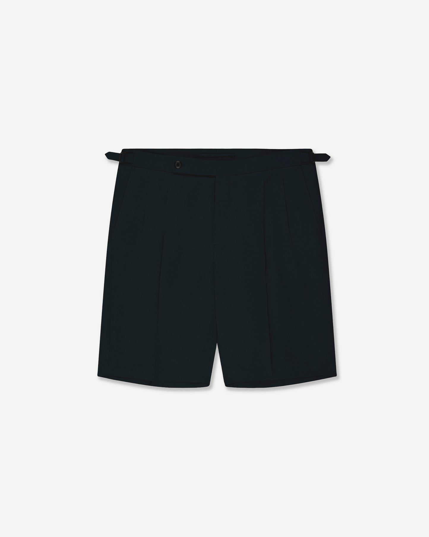 Regular fit wool and linen Bermuda shorts