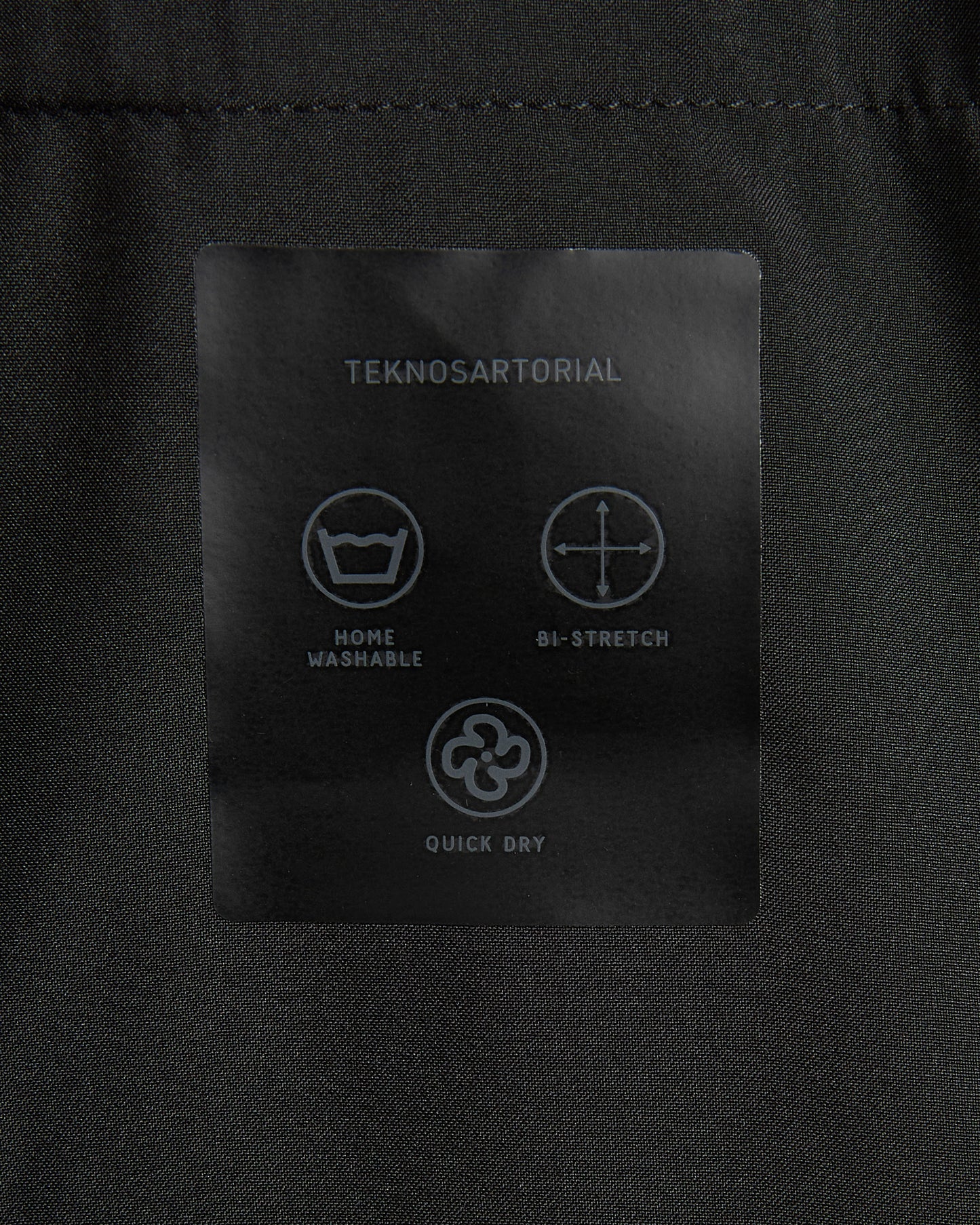 Slim fit technical fabric trousers