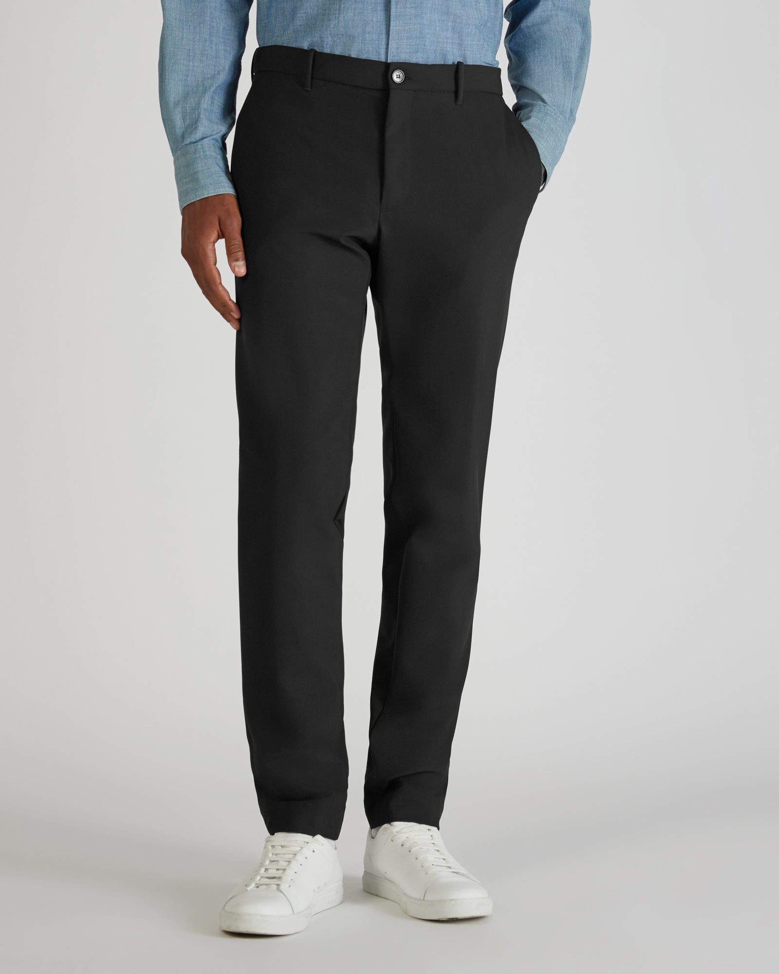 Incotex Slim fit technical fabric trousers Black Incotex Slim fit technical fabric trousers Black