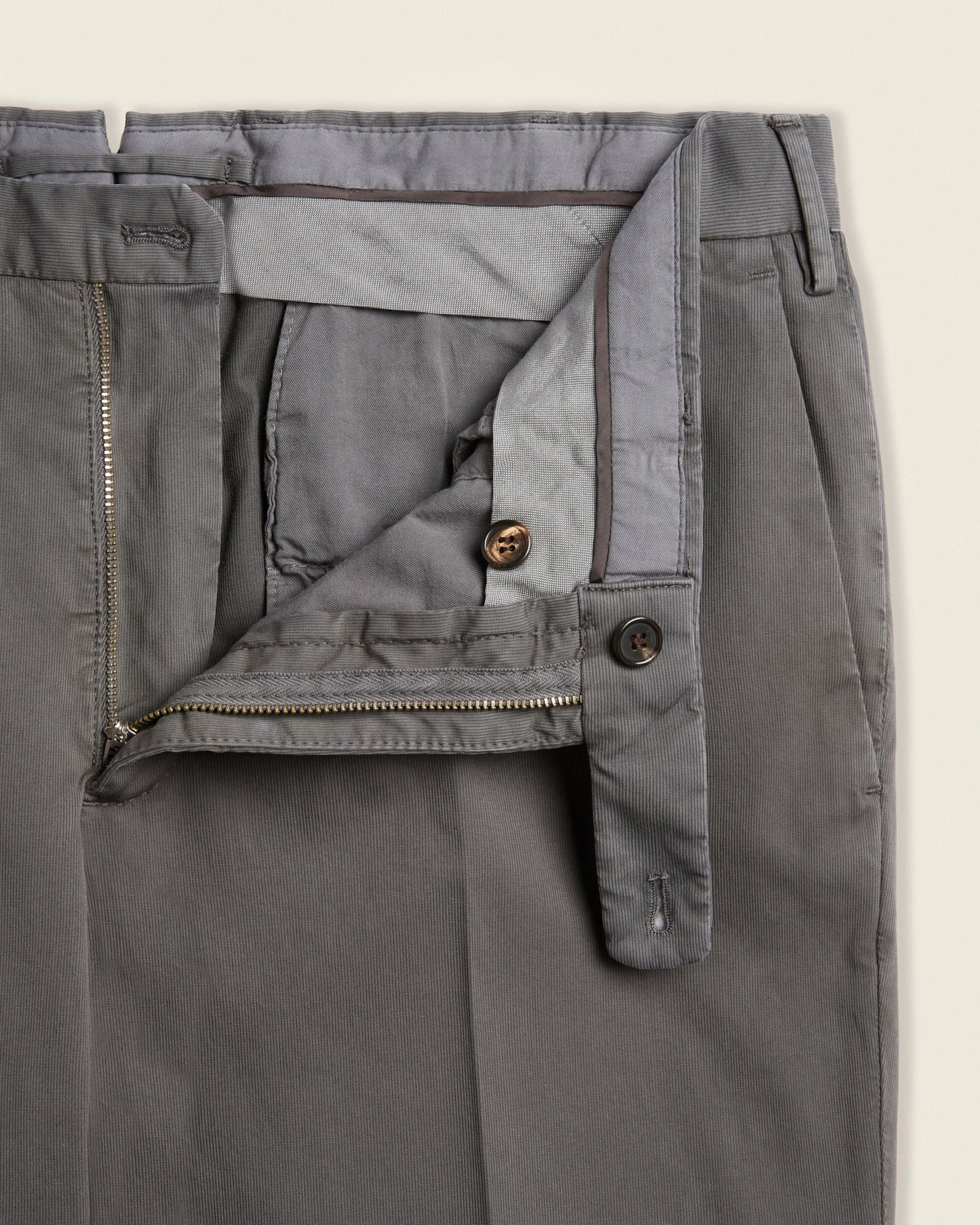 Slim-fit comfort cotton trousers