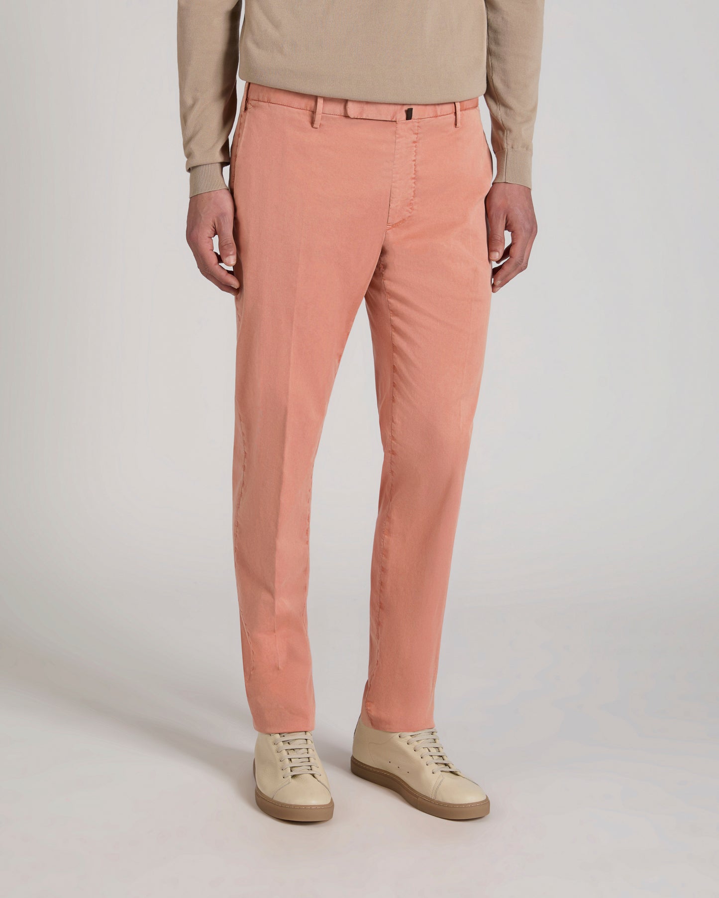 Slim fit organic cotton trousers
