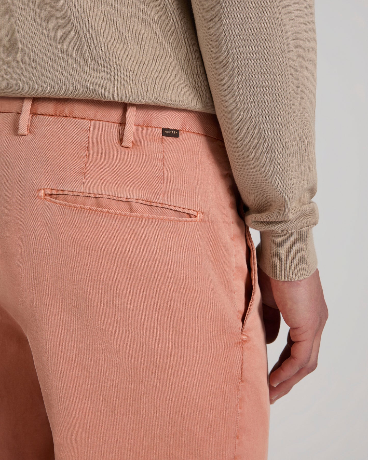 Slim fit organic cotton trousers