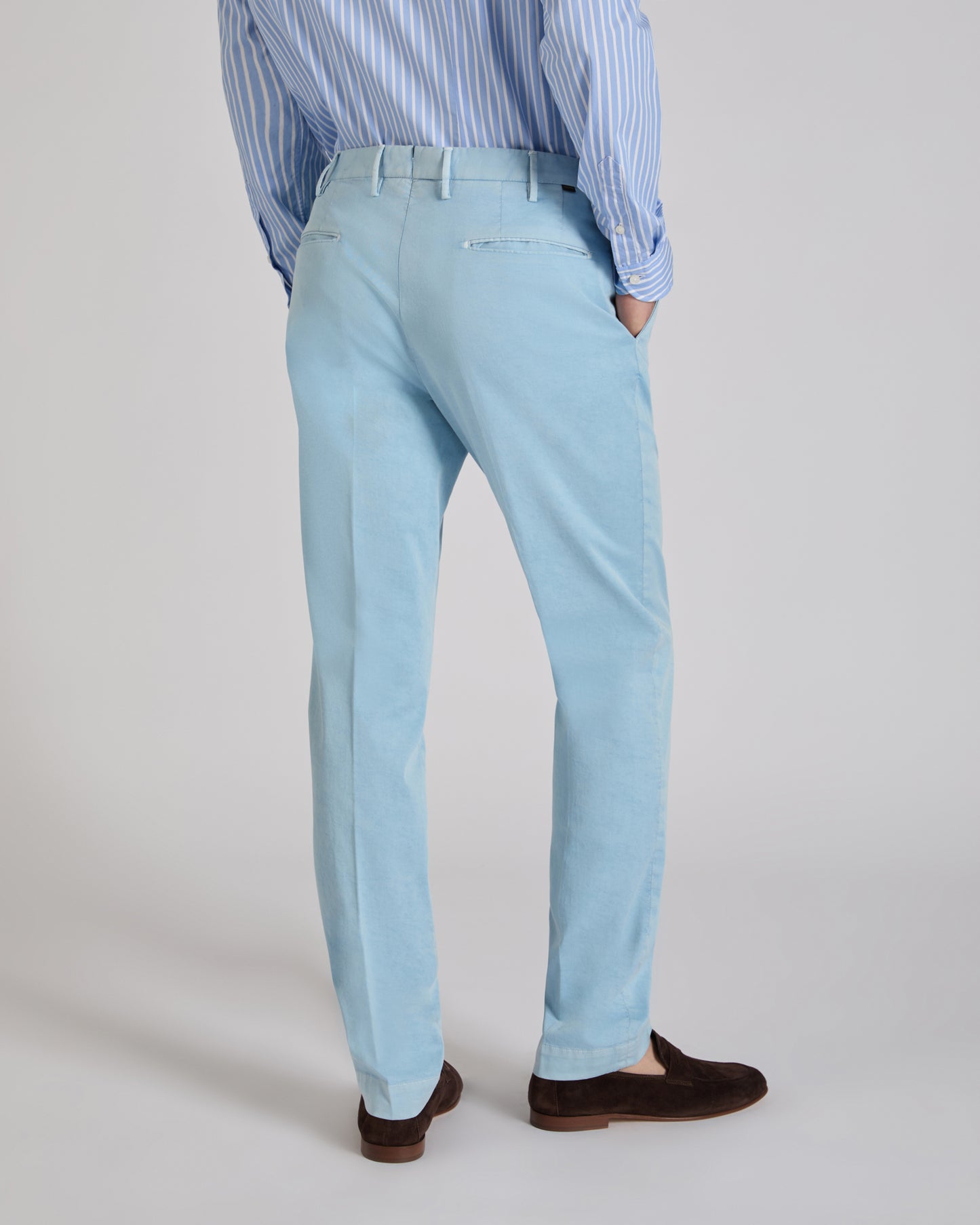 Slim fit organic cotton trousers