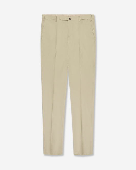 Slim fit cotton poplin trousers