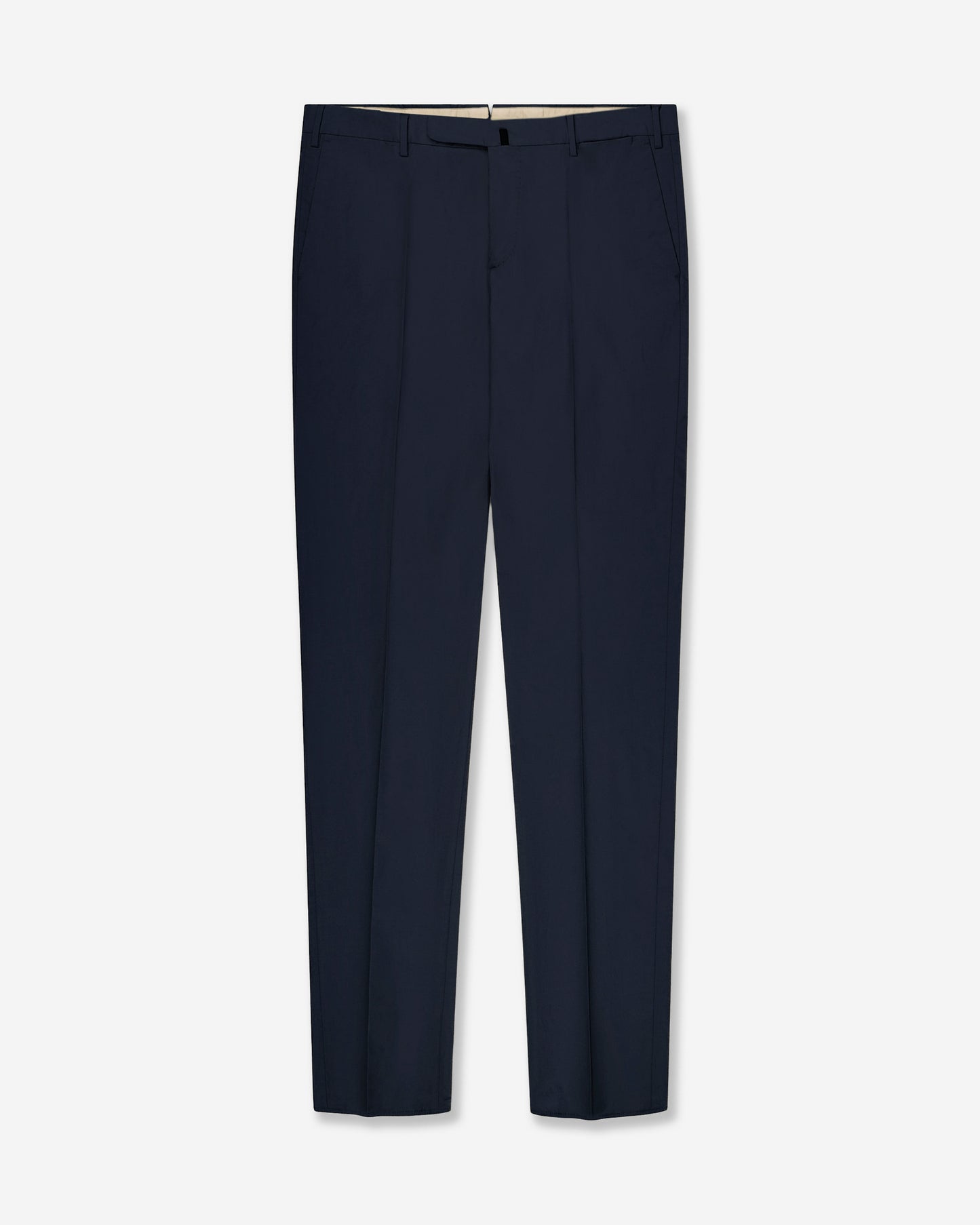 Slim fit cotton poplin trousers