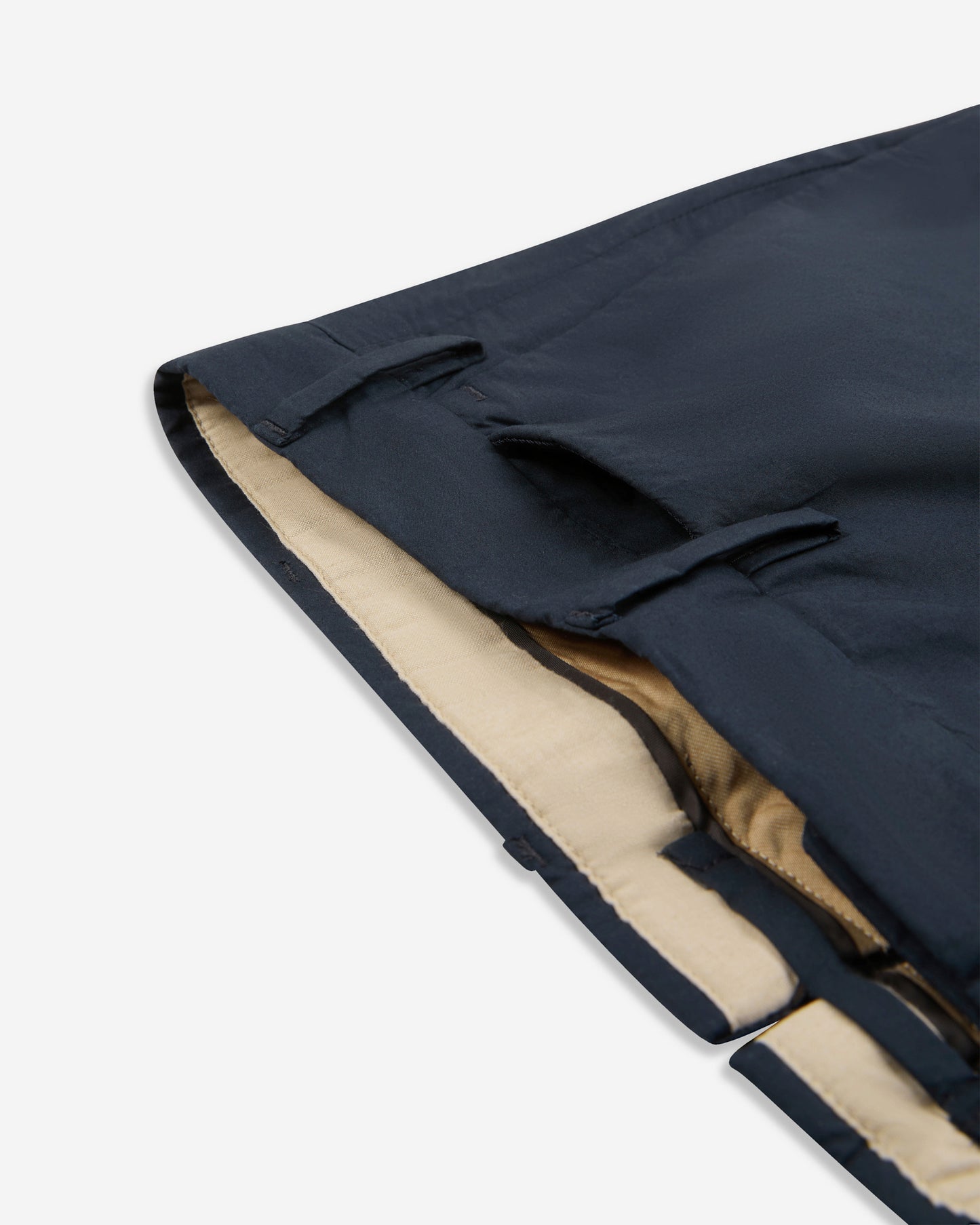 Slim fit cotton poplin trousers