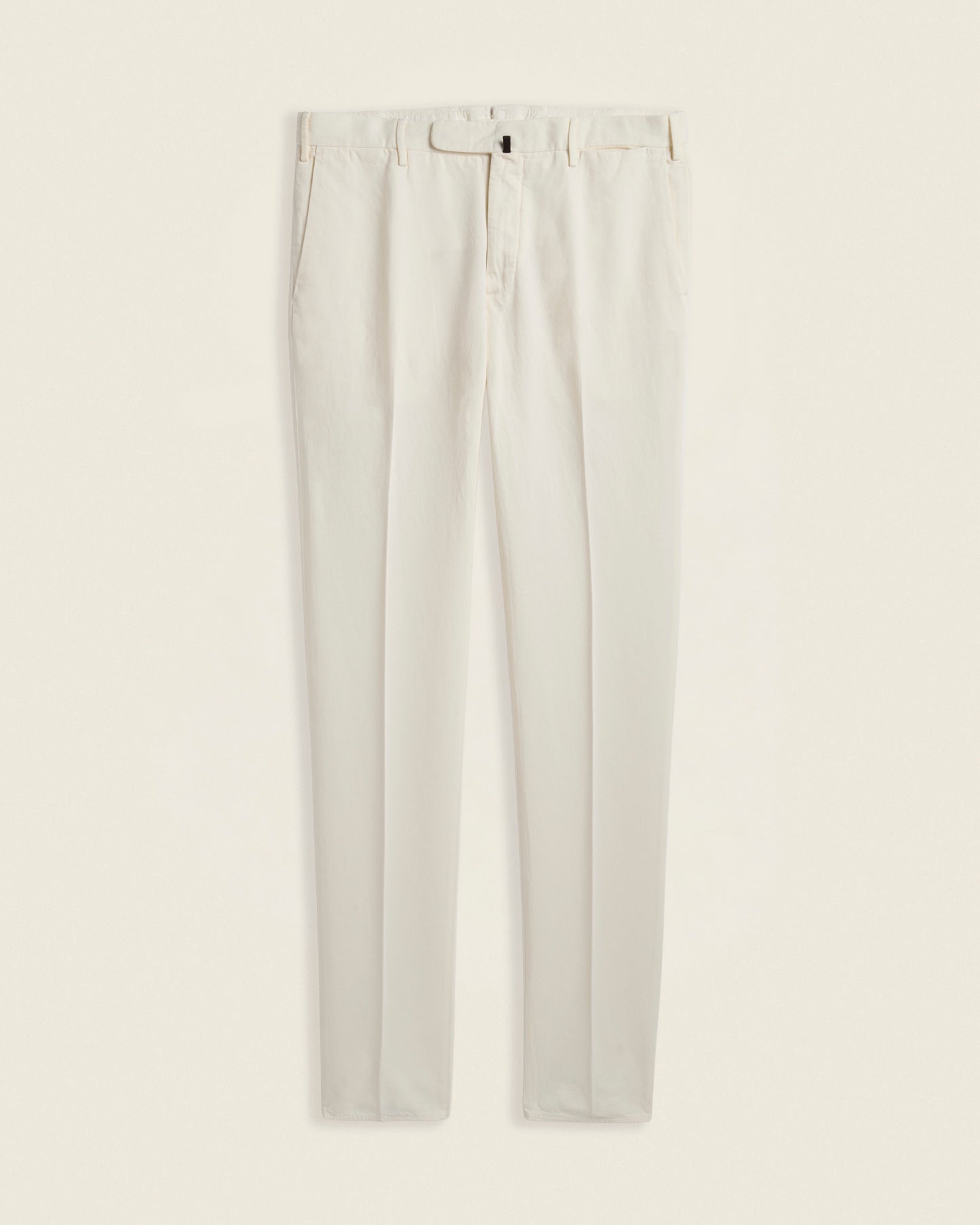 Pantalon slim fit en coton et lin
